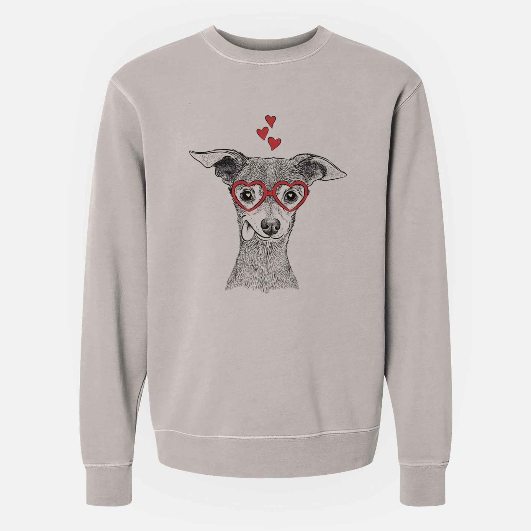 Valentine Bebe the Chihuahua - Unisex Pigment Dyed Crew Sweatshirt