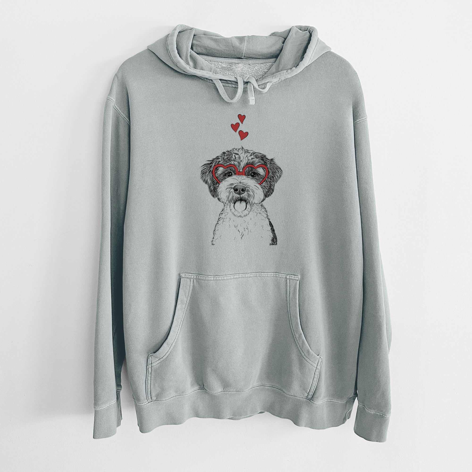 Valentine Bella the Cockapoo - Unisex Pigment Dyed Hoodie