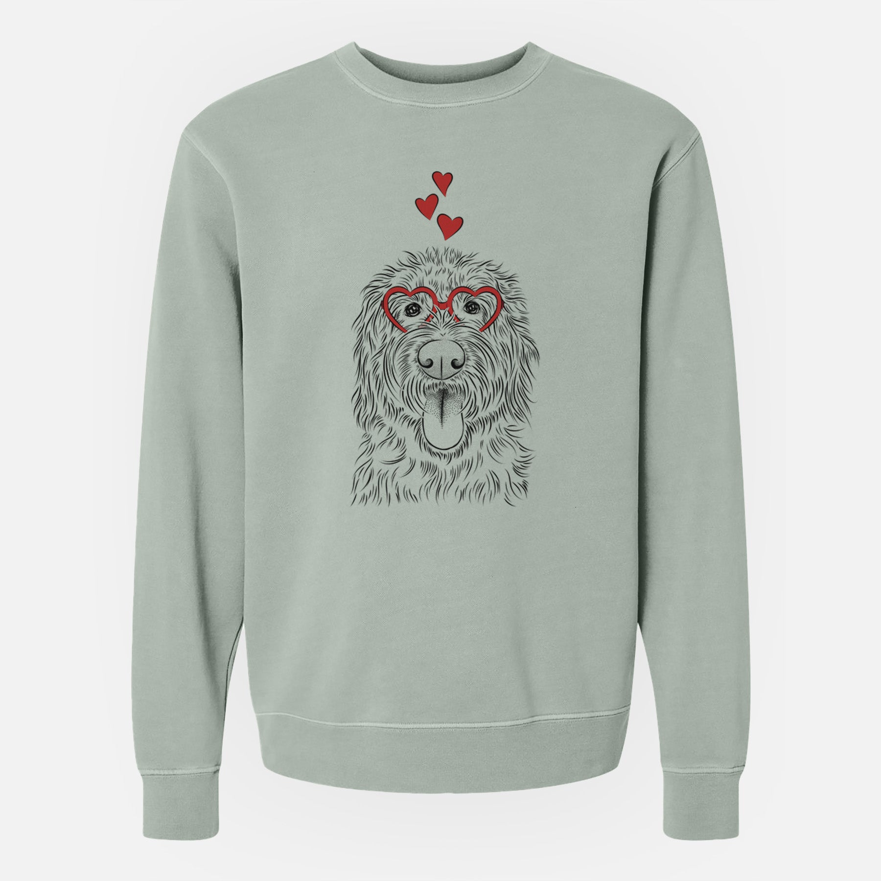 Valentine Bennett the Doodle - Unisex Pigment Dyed Crew Sweatshirt