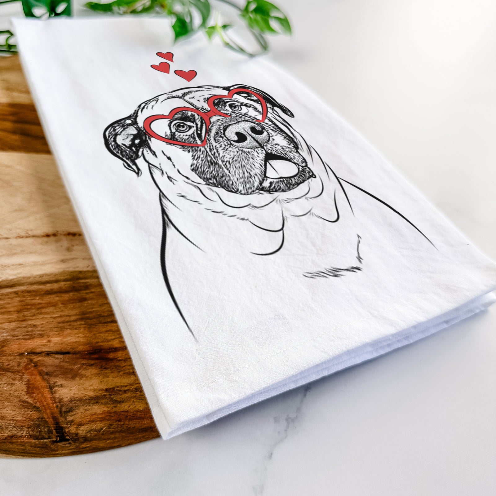 Big P the English Mastiff Tea Towel