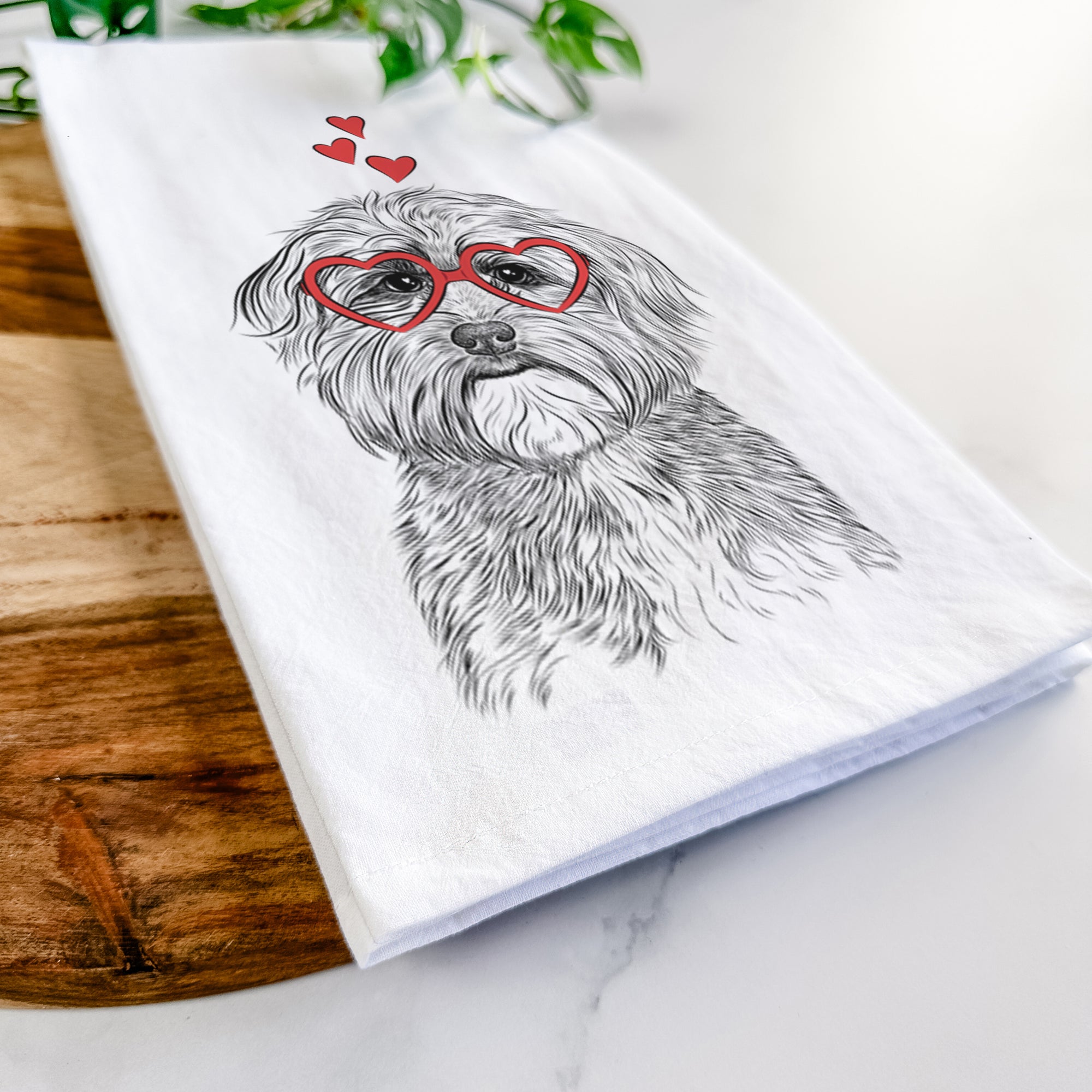 Bingo the Mixed Breed Tea Towel