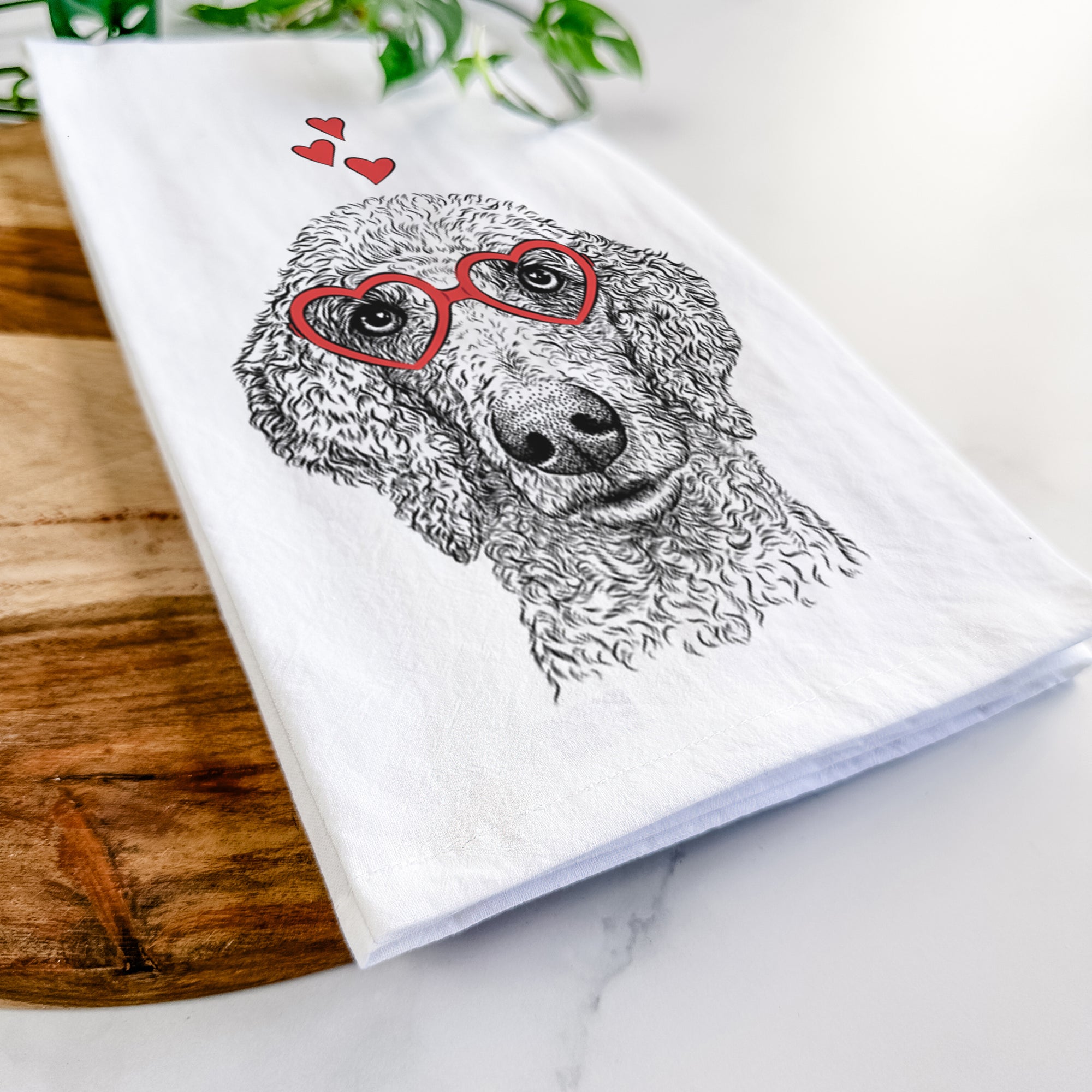 Blossom the Poodle Tea Towel