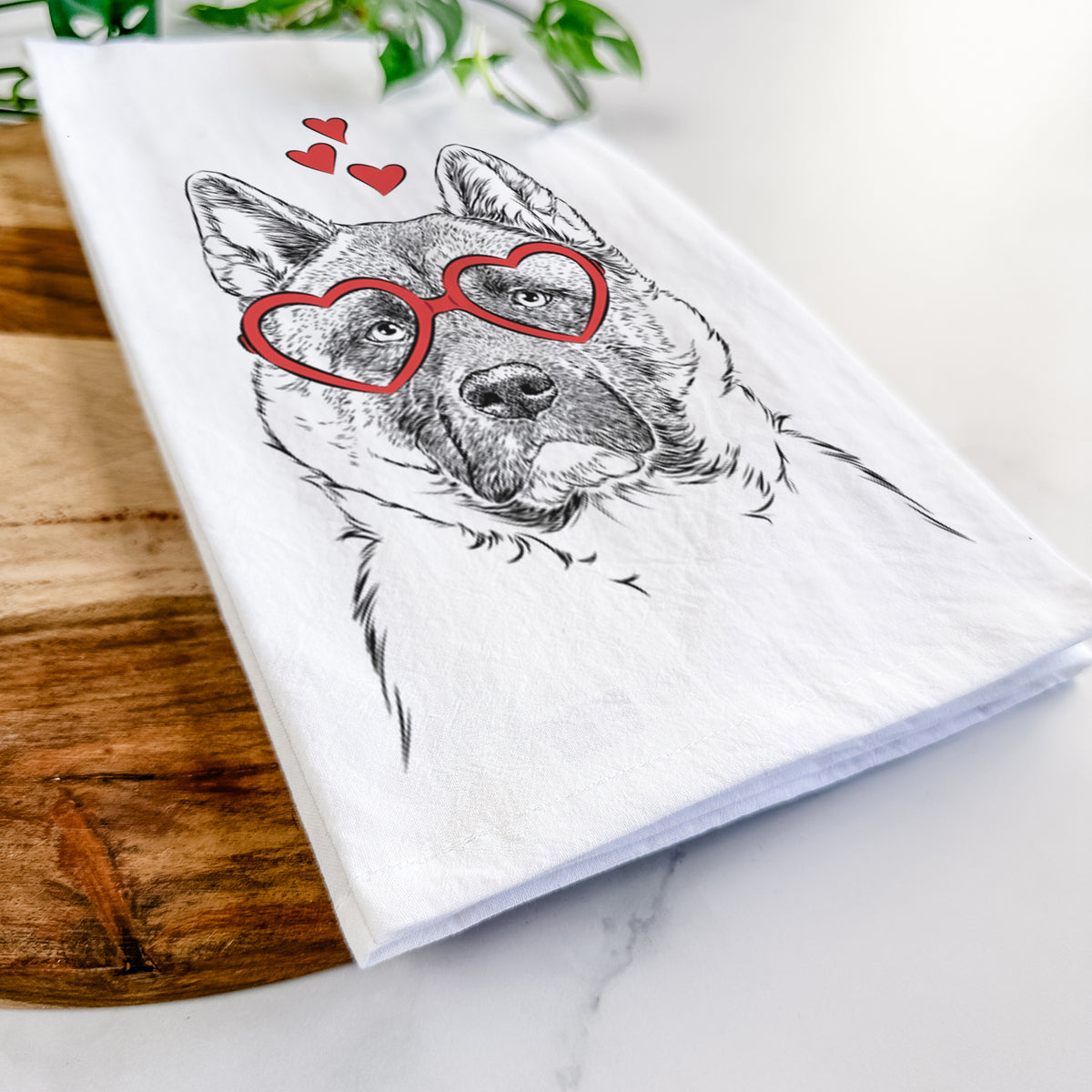 Bo the American Akita Tea Towel