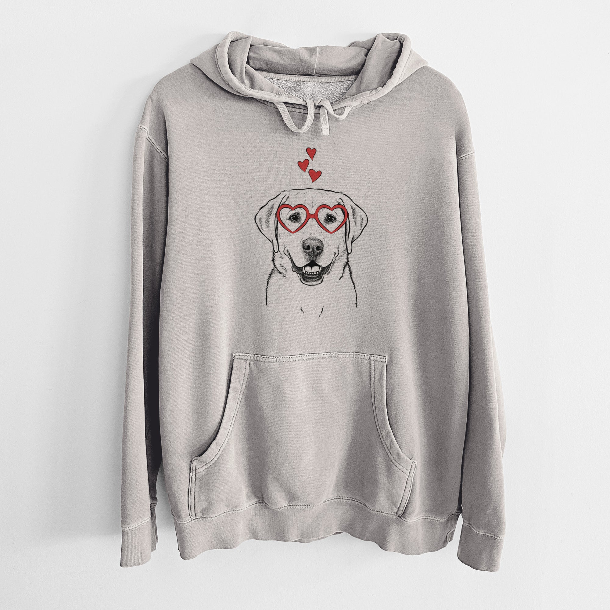 Valentine Booney the Labrador Retriever - Unisex Pigment Dyed Hoodie