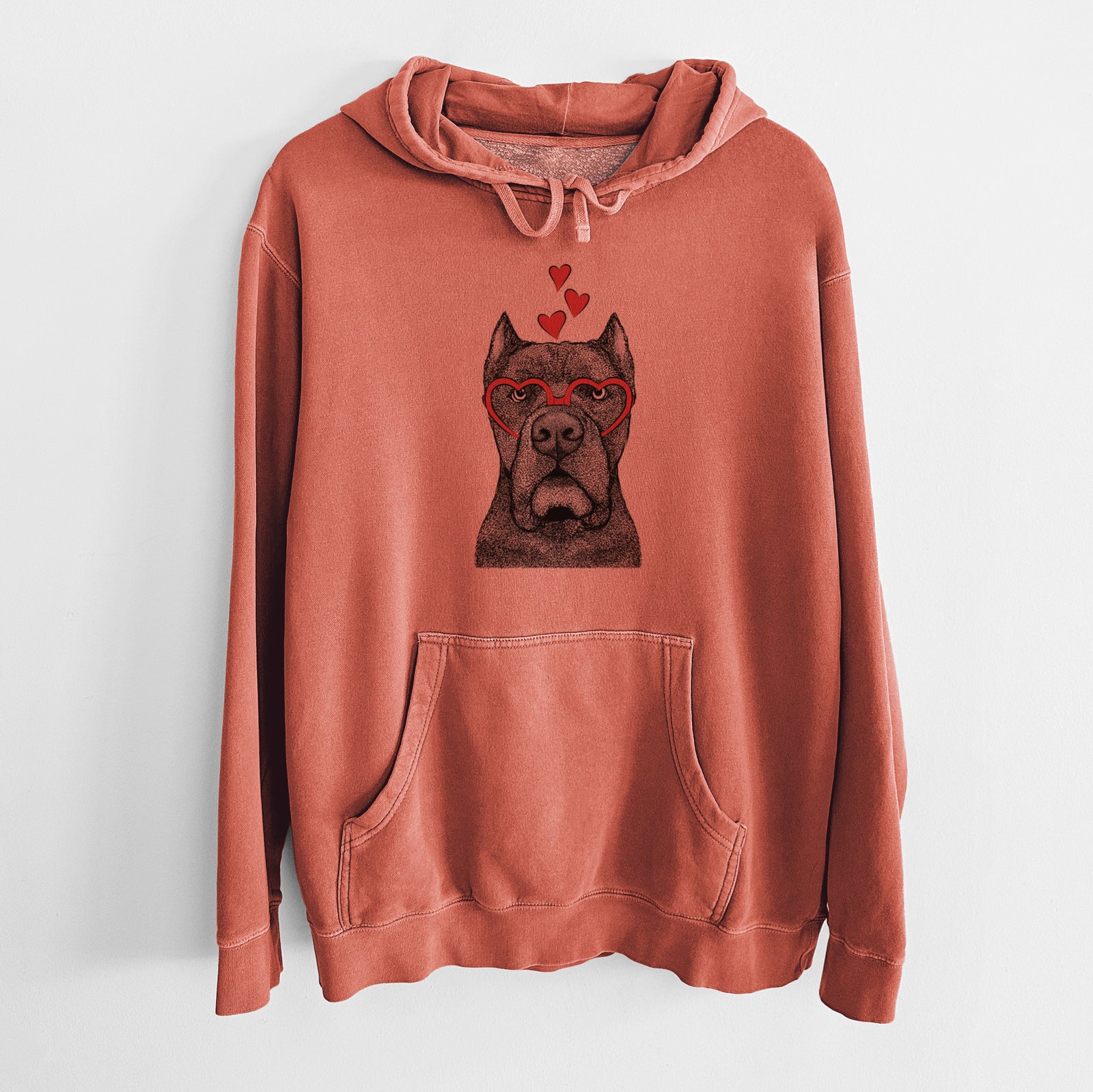 Valentine Bruno the Cane Corso - Unisex Pigment Dyed Hoodie