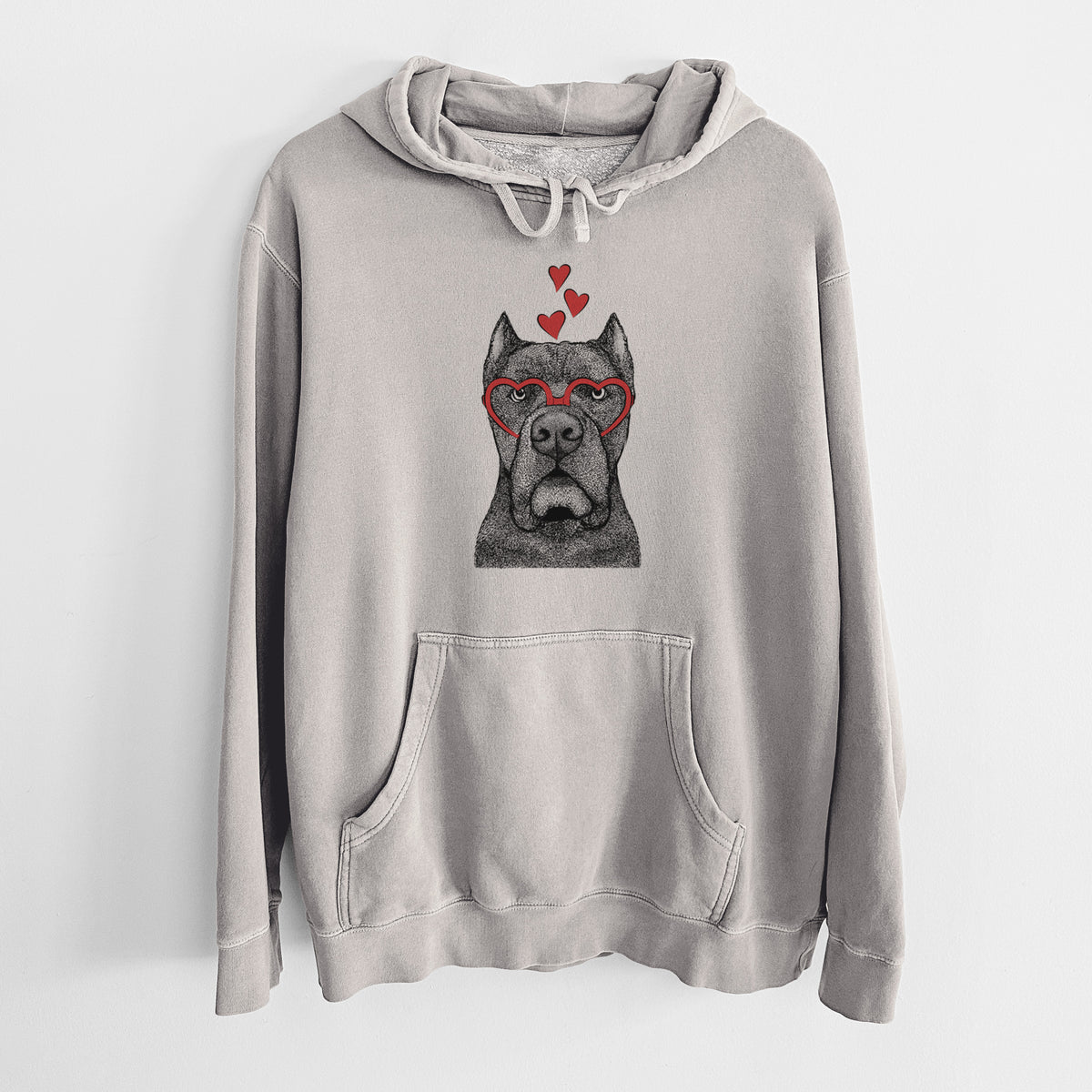 Valentine Bruno the Cane Corso - Unisex Pigment Dyed Hoodie