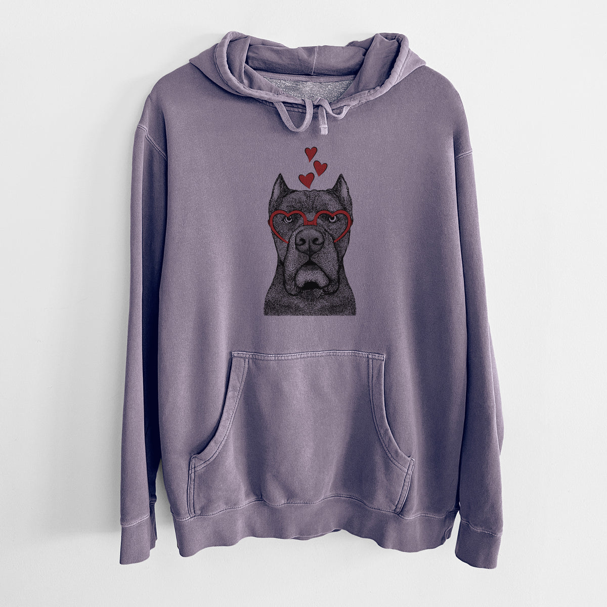 Valentine Bruno the Cane Corso - Unisex Pigment Dyed Hoodie