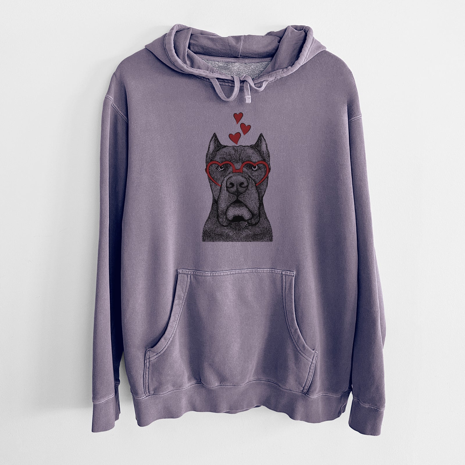 Valentine Bruno the Cane Corso - Unisex Pigment Dyed Hoodie