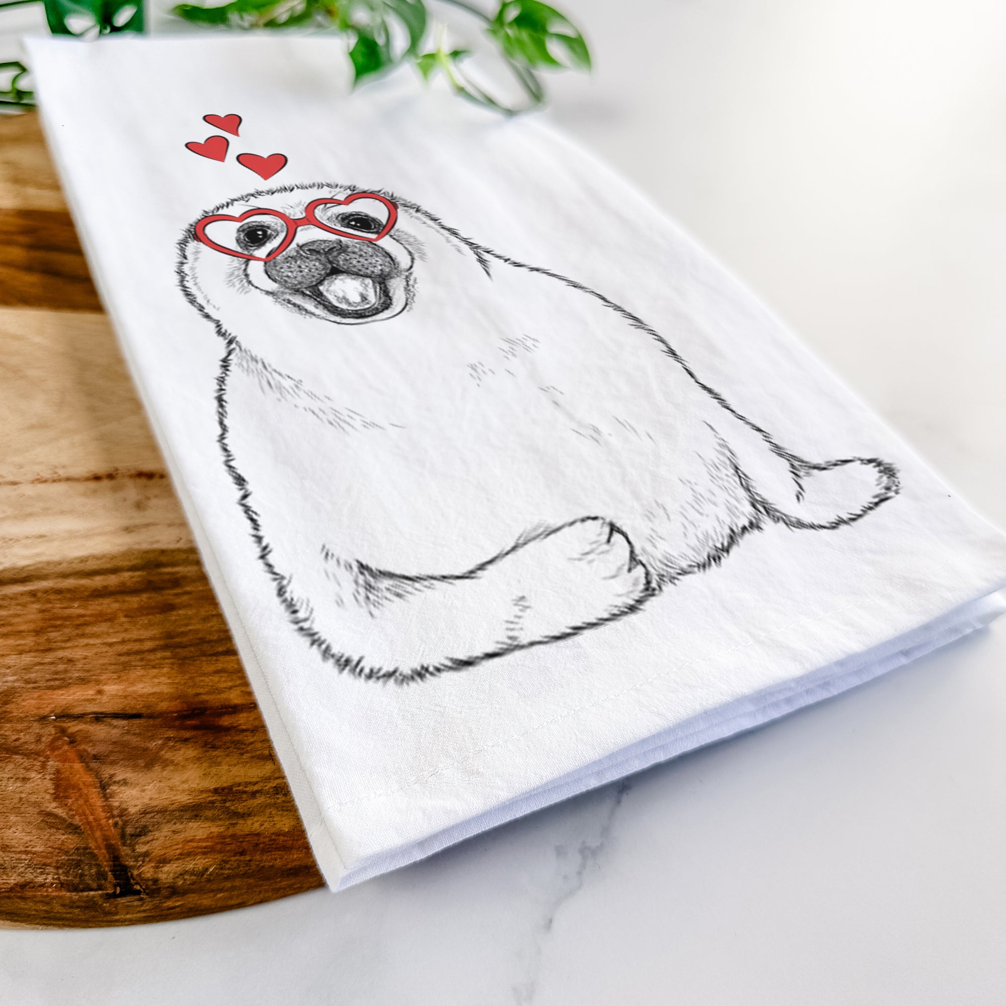 Bub the Harp Seal Tea Towel