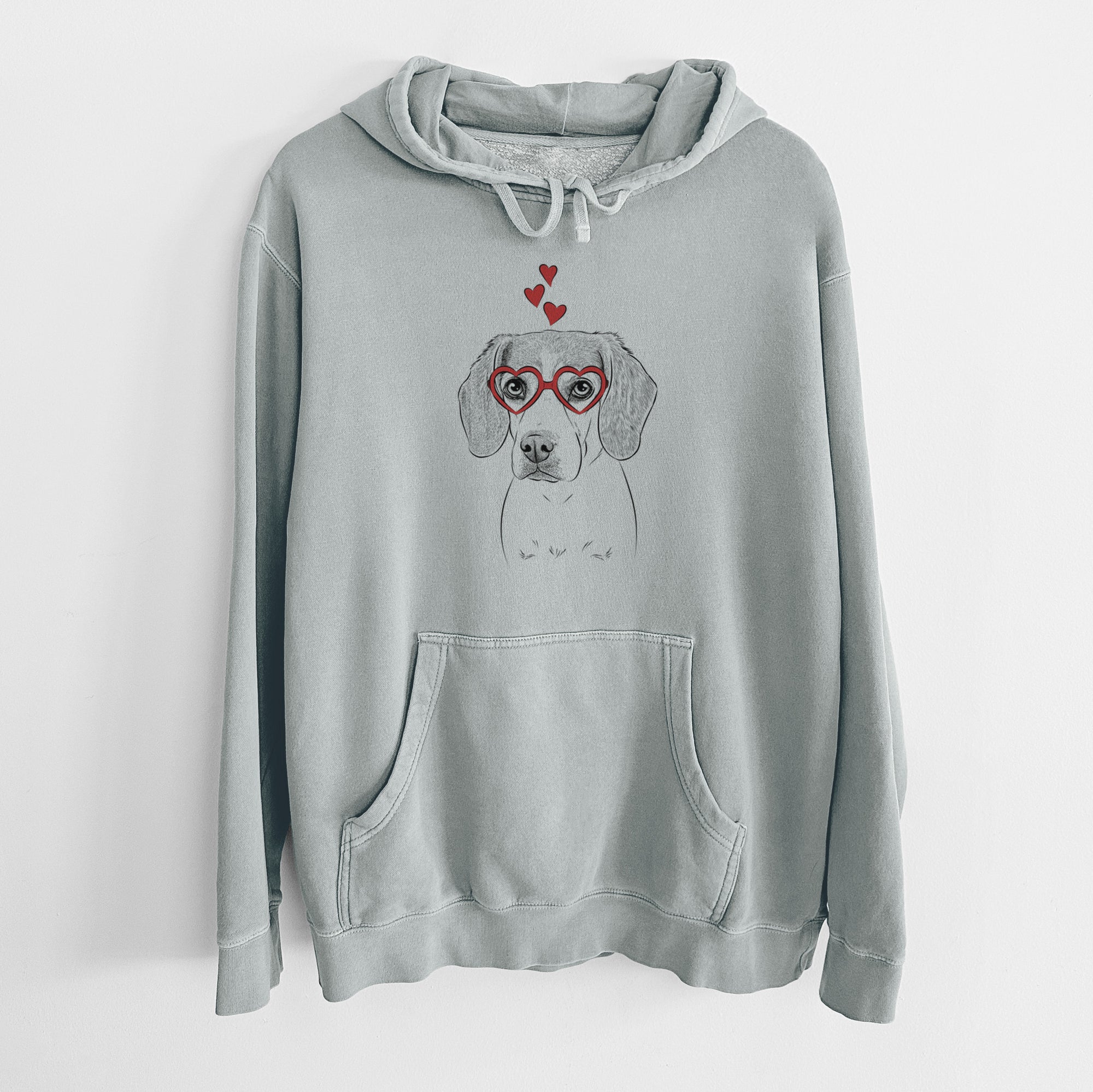 Valentine Bumbee the Beagle - Unisex Pigment Dyed Hoodie