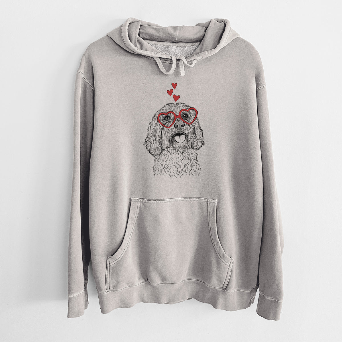Valentine Cali the Cavapoo - Unisex Pigment Dyed Hoodie