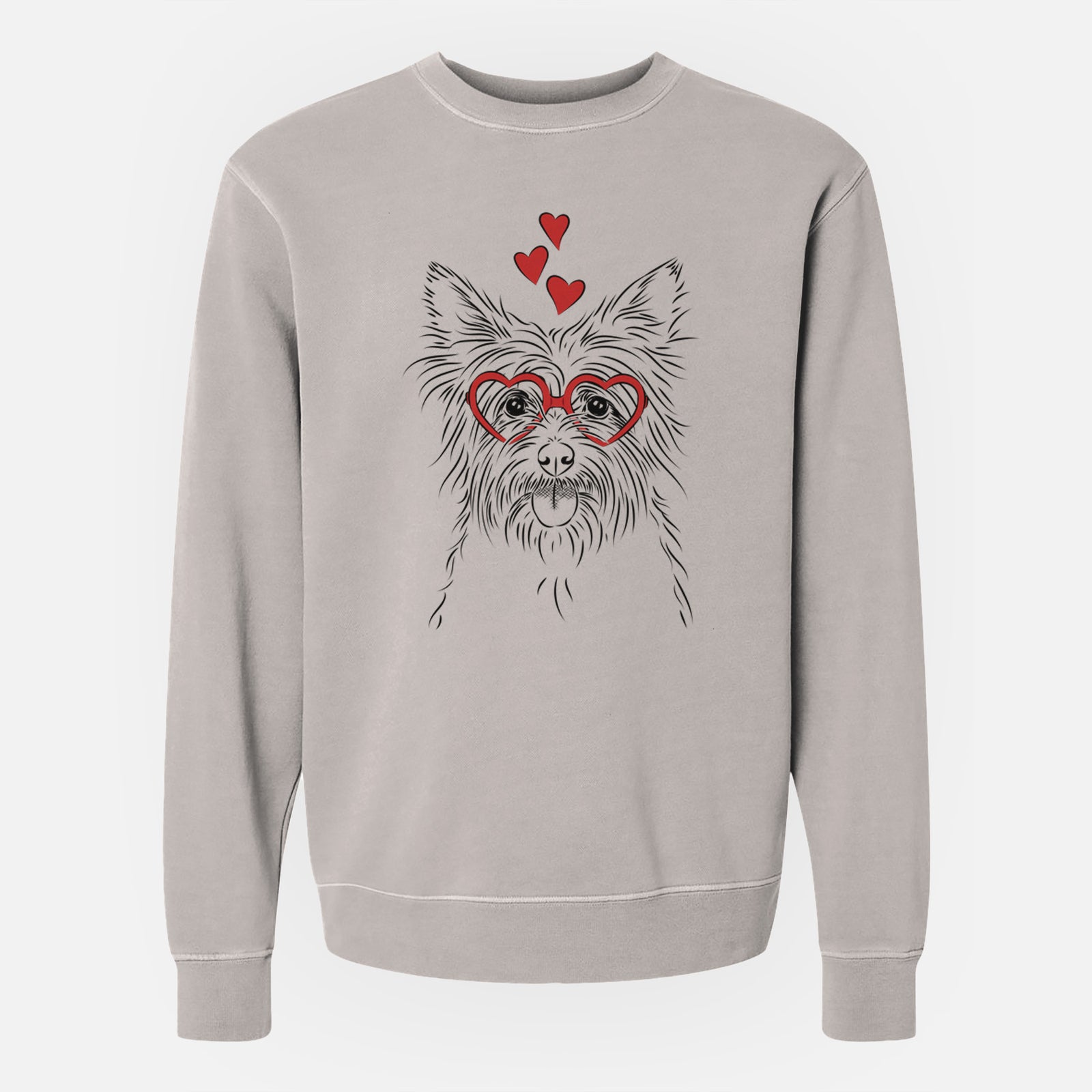 Valentine Calum the Cairn Terrier - Unisex Pigment Dyed Crew Sweatshirt