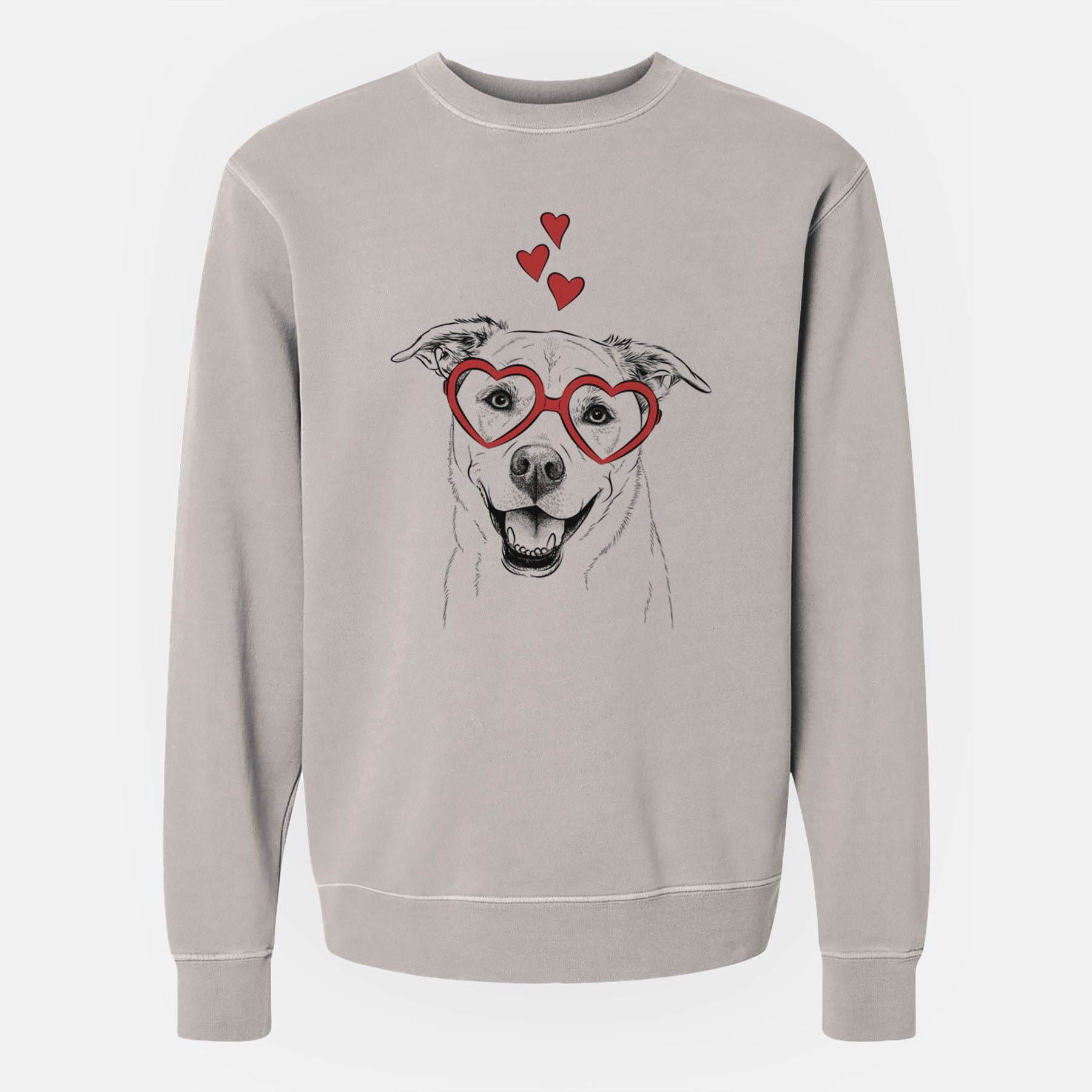 Valentine Carl the Mixed Breed - Unisex Pigment Dyed Crew Sweatshirt