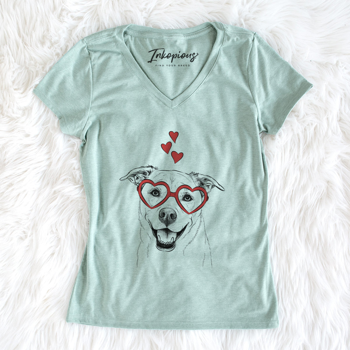 Valentine Carl the Mixed Breed - Women's Perfect V-neck Shirt