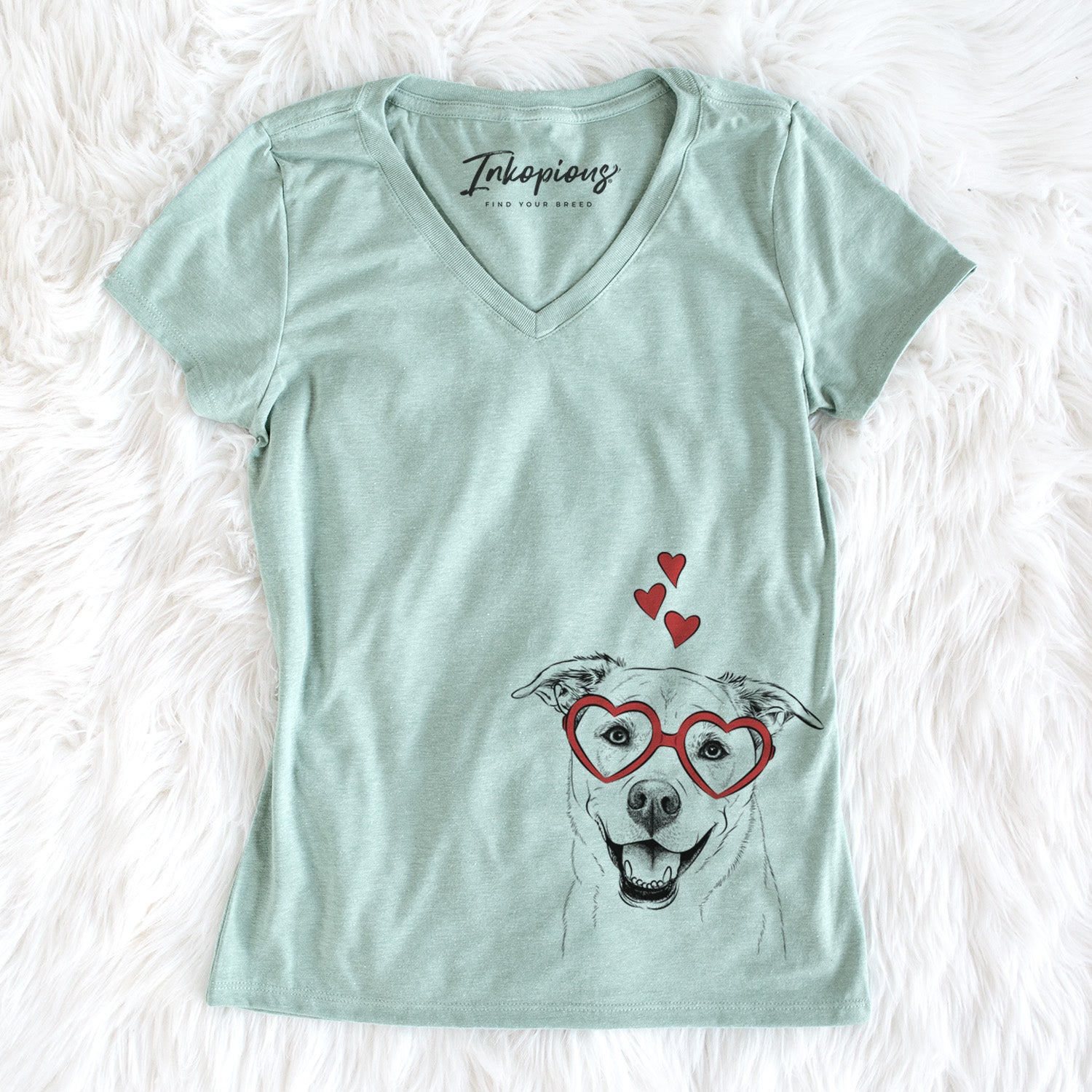 Valentine Carl the Mixed Breed - Women's Perfect V-neck Shirt