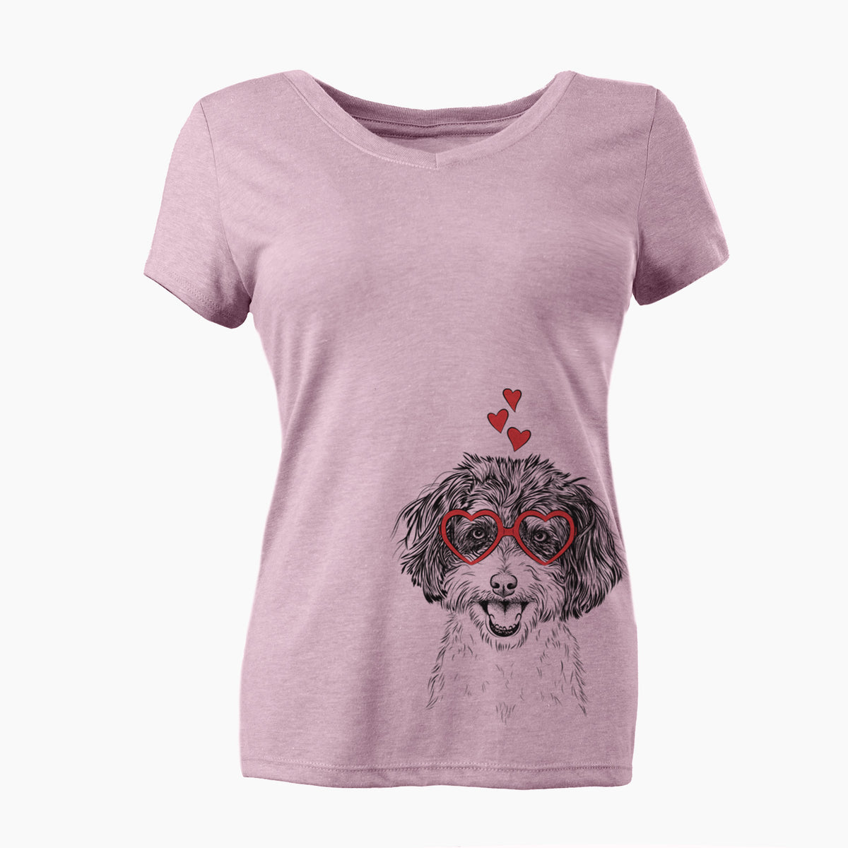 Valentine Carlos the Cavapoo - Women's Perfect V-neck Shirt