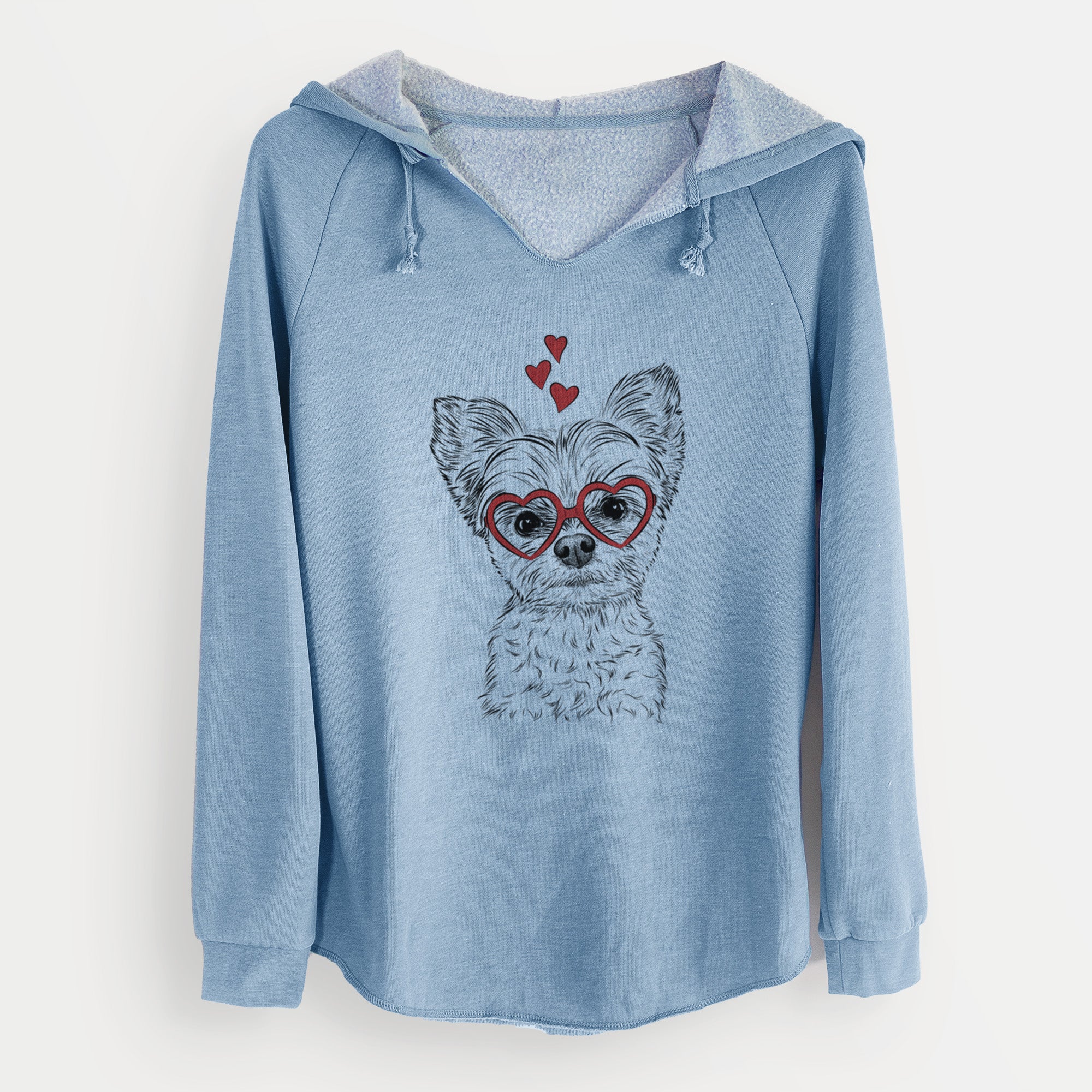 Valentine Chance the Yapper the Yorkshire Terrier - Cali Wave Hooded Sweatshirt