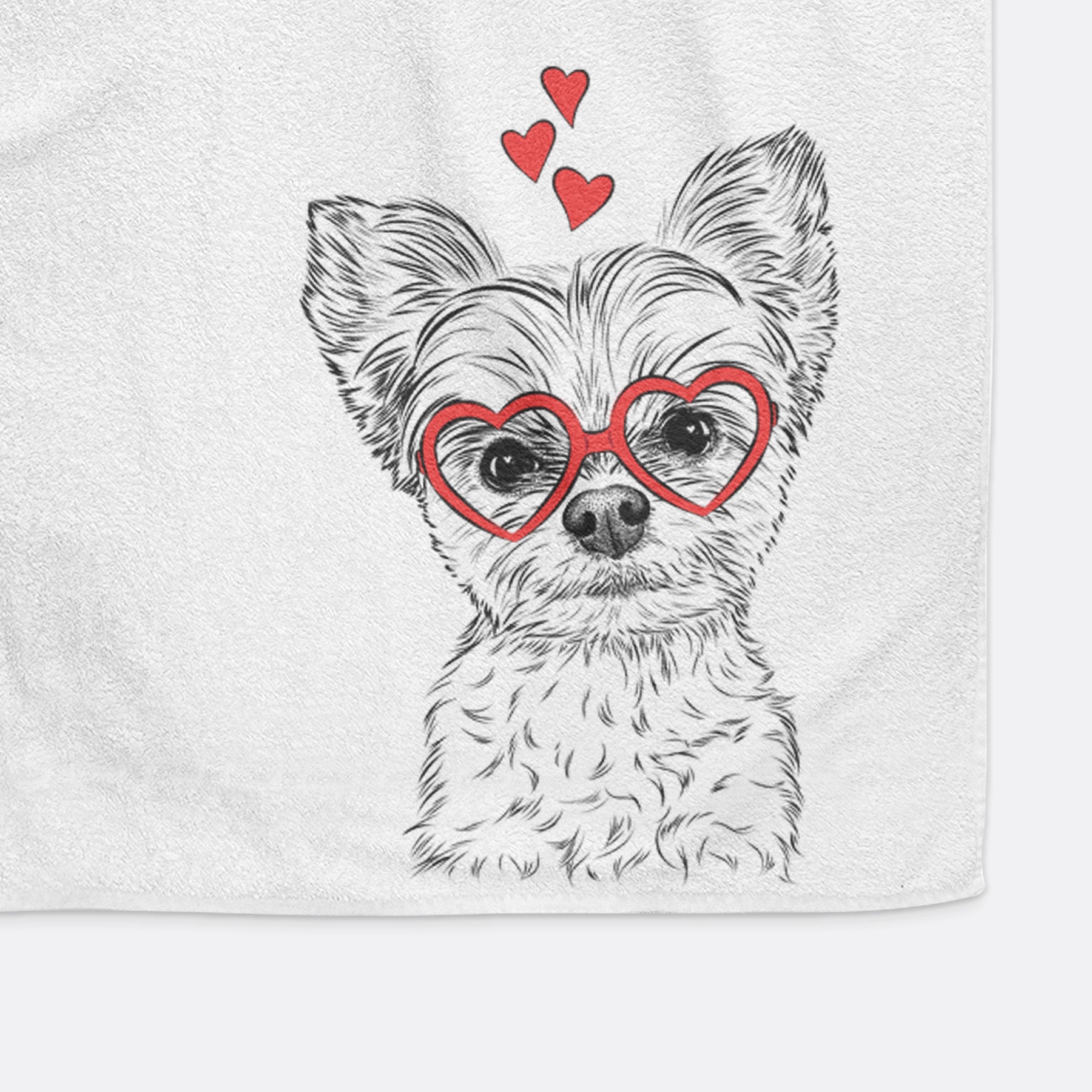 Chance the Yapper the Yorkshire Terrier Decorative Hand Towel