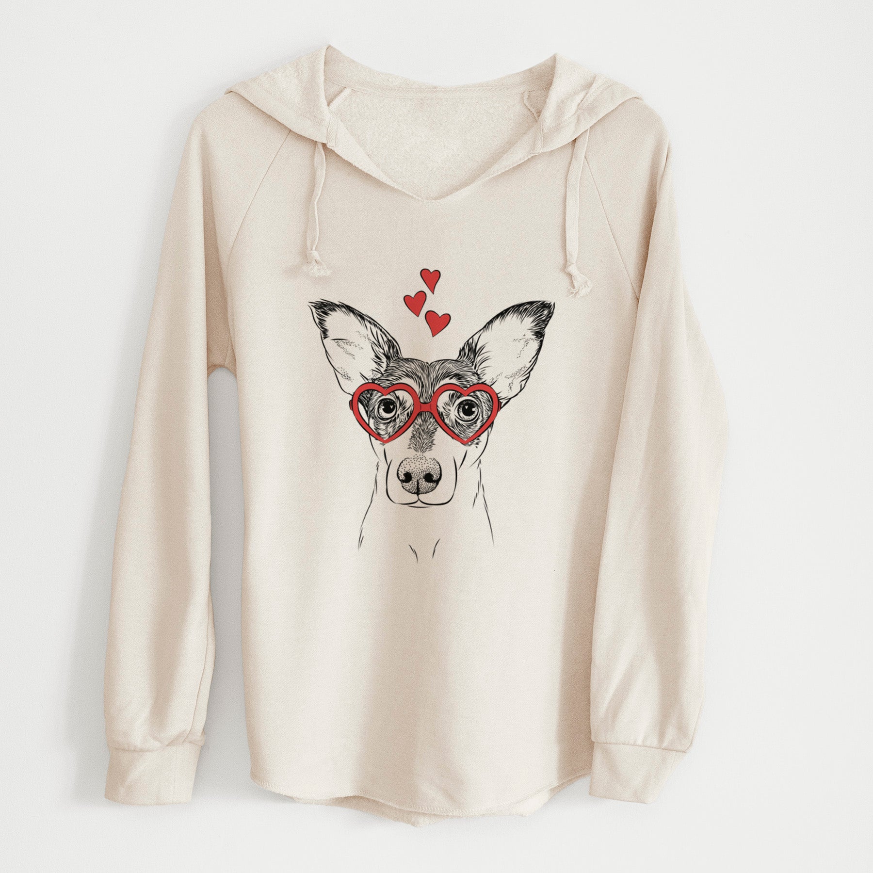 Valentine Chloe the Doxie Mix - Cali Wave Hooded Sweatshirt