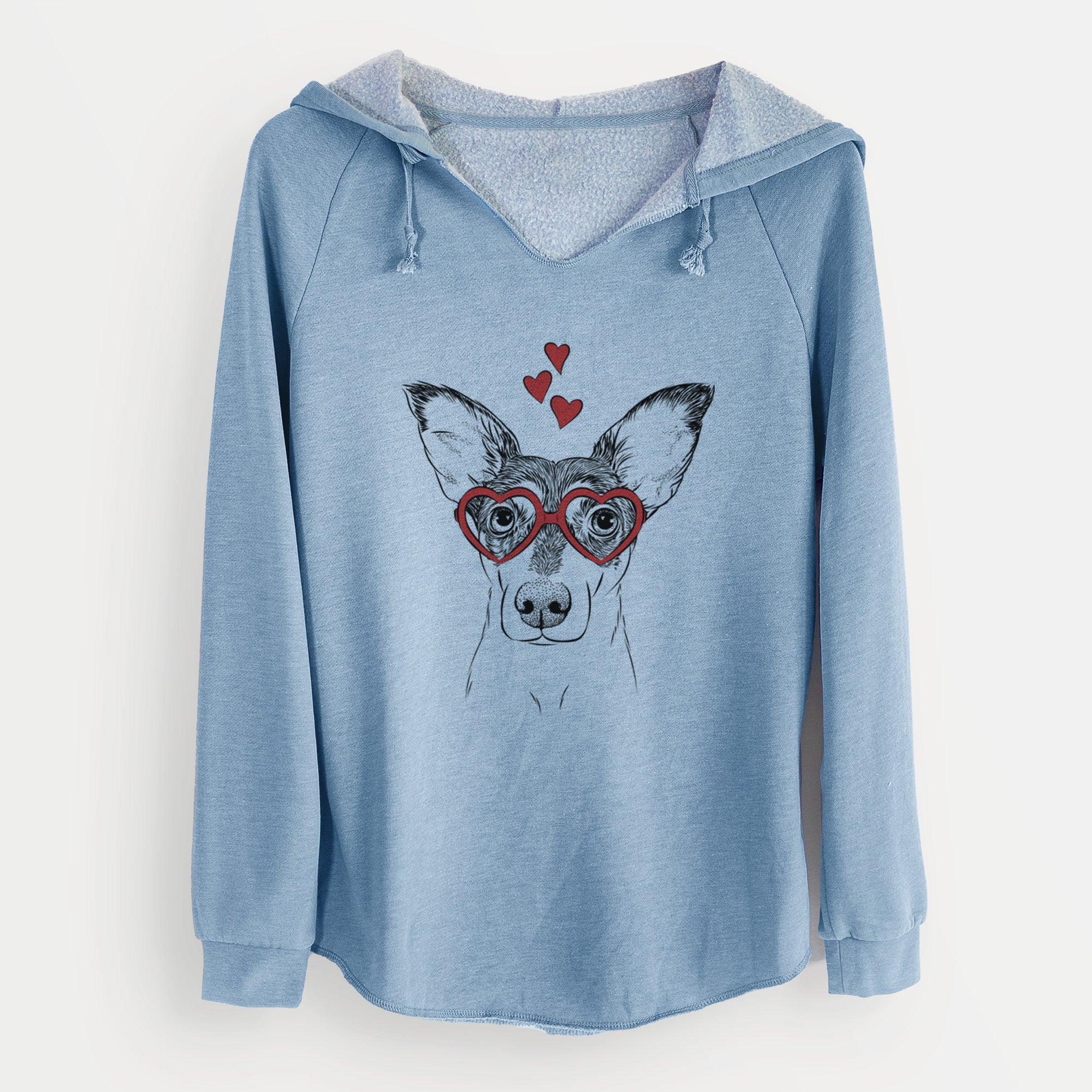 Valentine Chloe the Doxie Mix - Cali Wave Hooded Sweatshirt