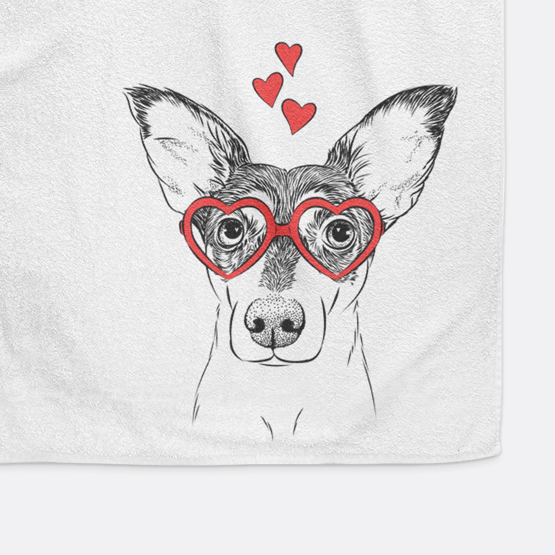 Chloe the Doxie Mix Premium Hand Towel