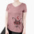 Valentine Chloe the Doxie Mix - Women's Perfect V-neck Shirt