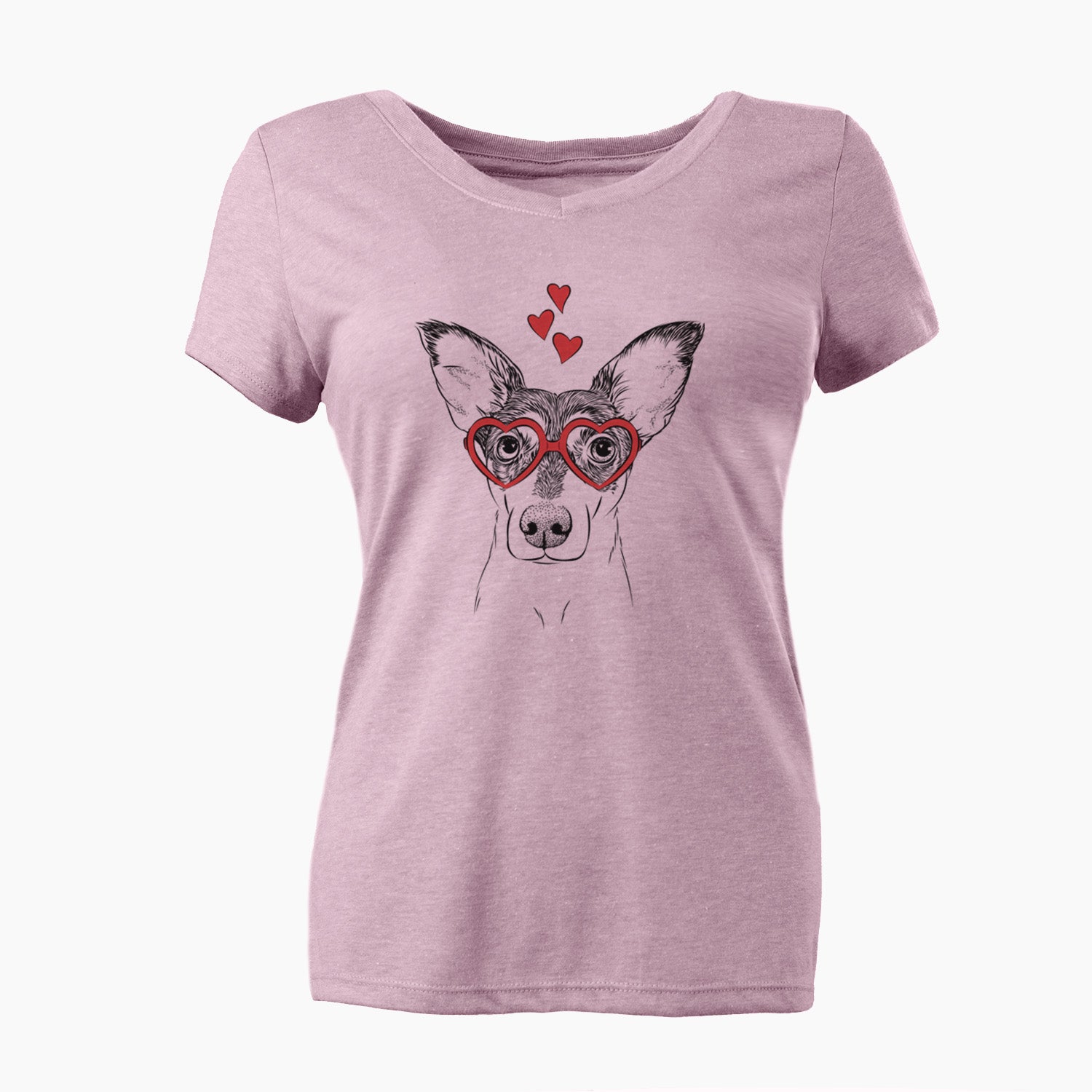 Valentine Chloe the Doxie Mix - Women's Perfect V-neck Shirt