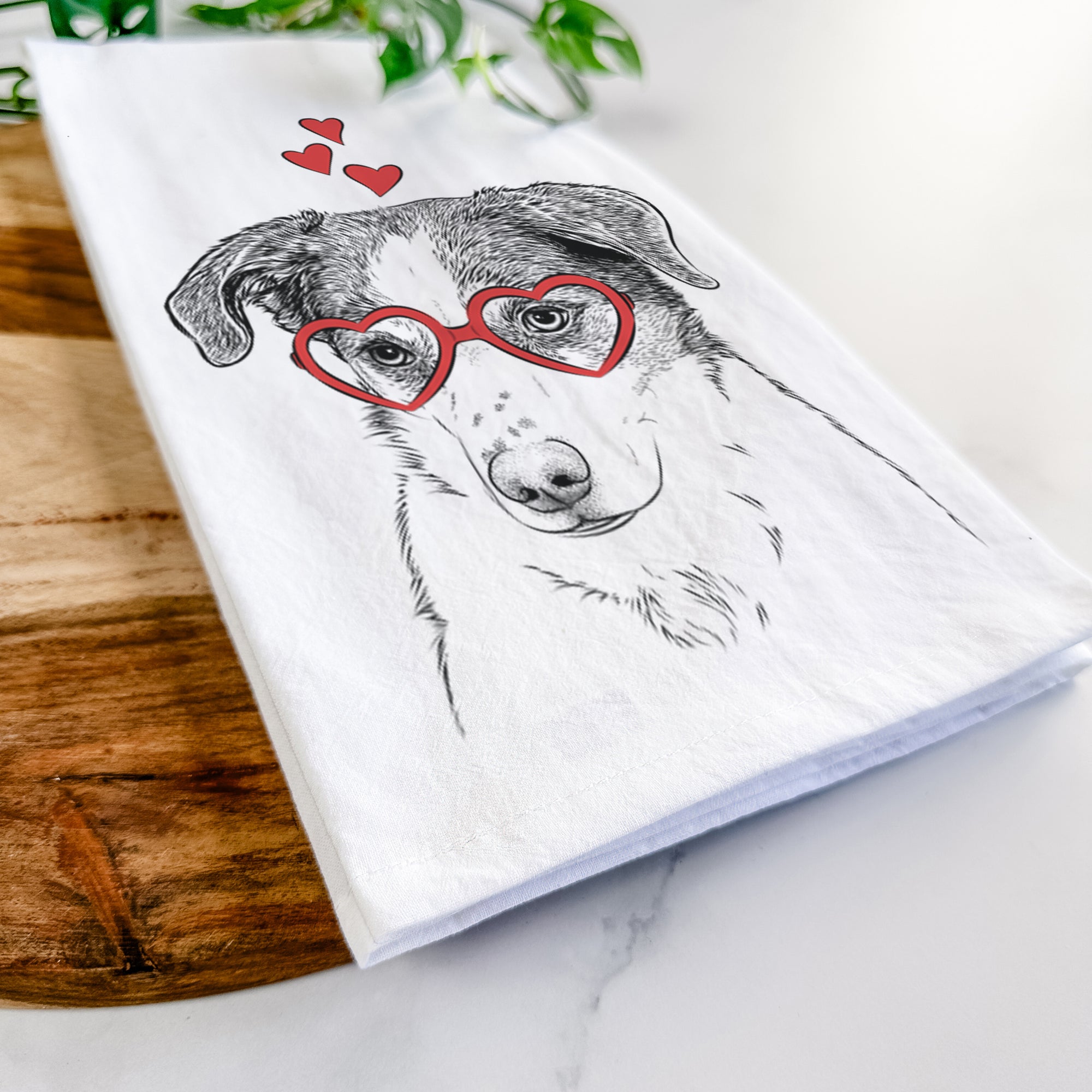 Coco the Beagle Mix Tea Towel