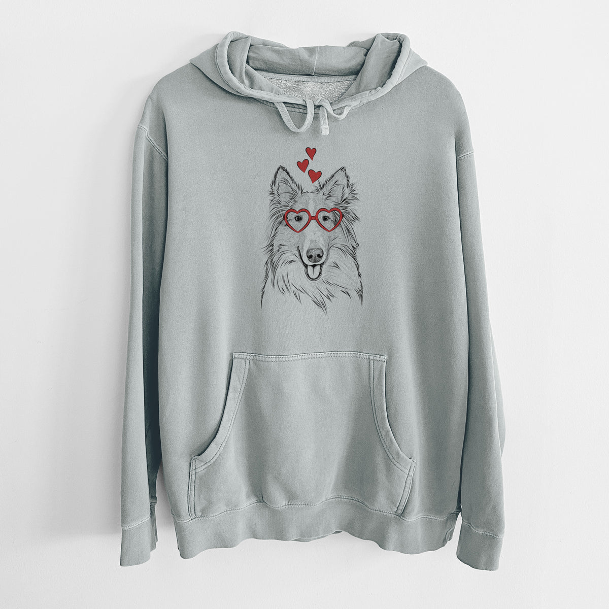 Valentine Conrad the Rough Collie - Unisex Pigment Dyed Hoodie