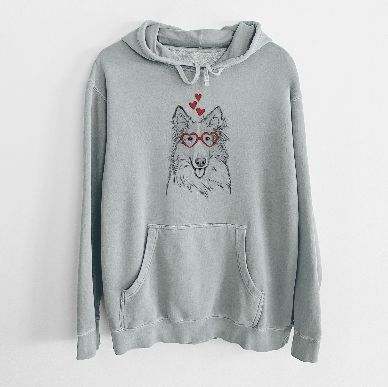 Valentine Conrad the Rough Collie - Unisex Pigment Dyed Hoodie