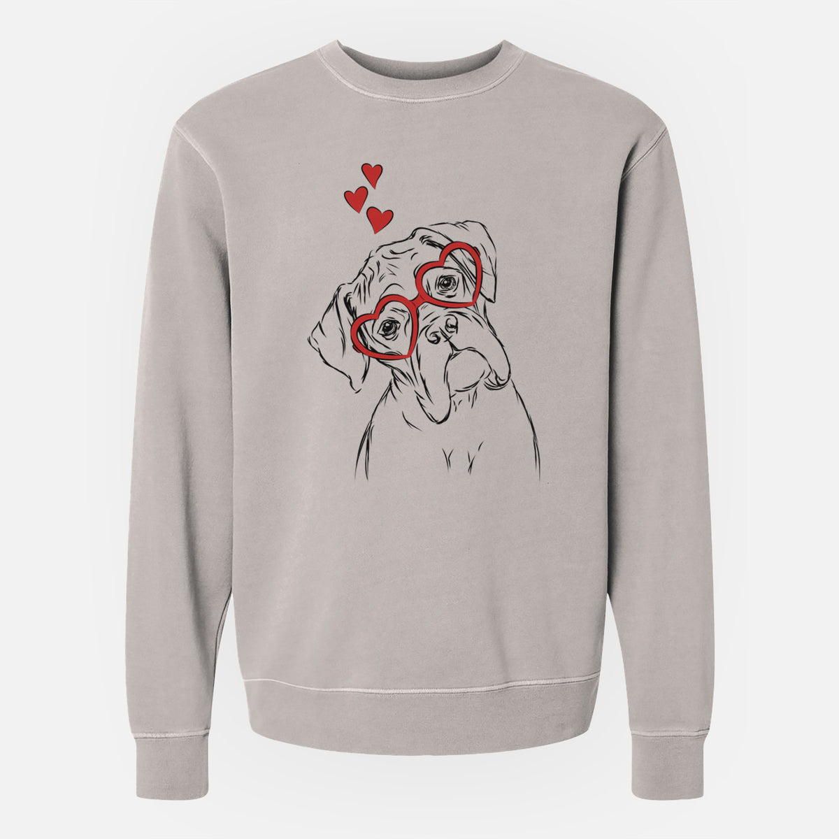 Valentine Cooper the Boxer - Unisex Pigment Dyed Crew Sweatshirt