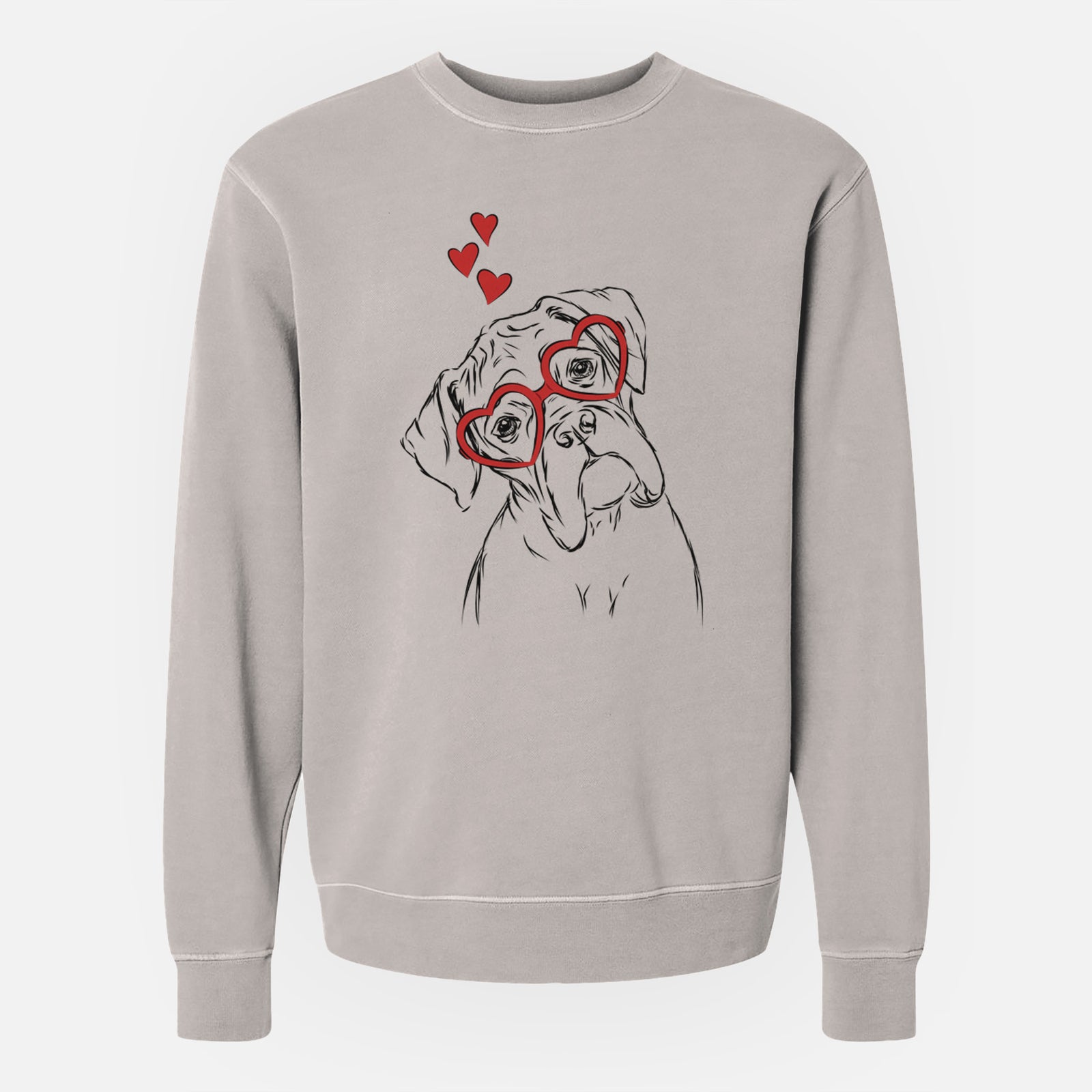 Valentine Cooper the Boxer - Unisex Pigment Dyed Crew Sweatshirt