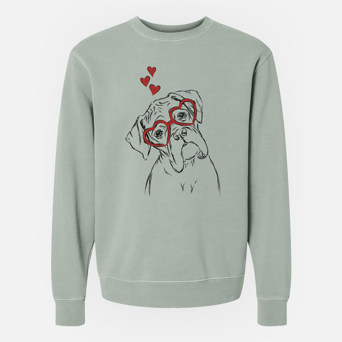 Valentine Cooper the Boxer - Unisex Pigment Dyed Crew Sweatshirt