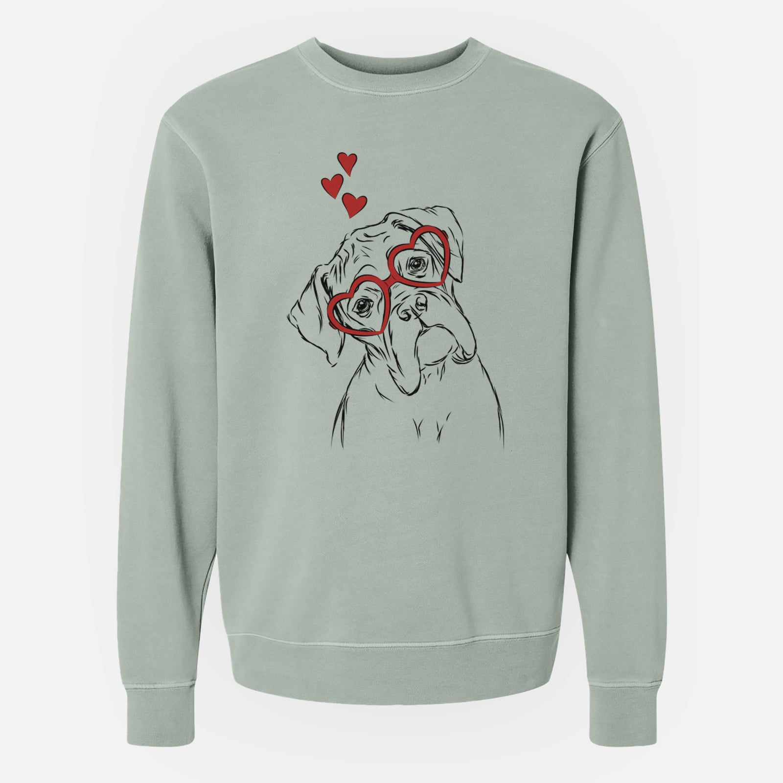 Valentine Cooper the Boxer - Unisex Pigment Dyed Crew Sweatshirt