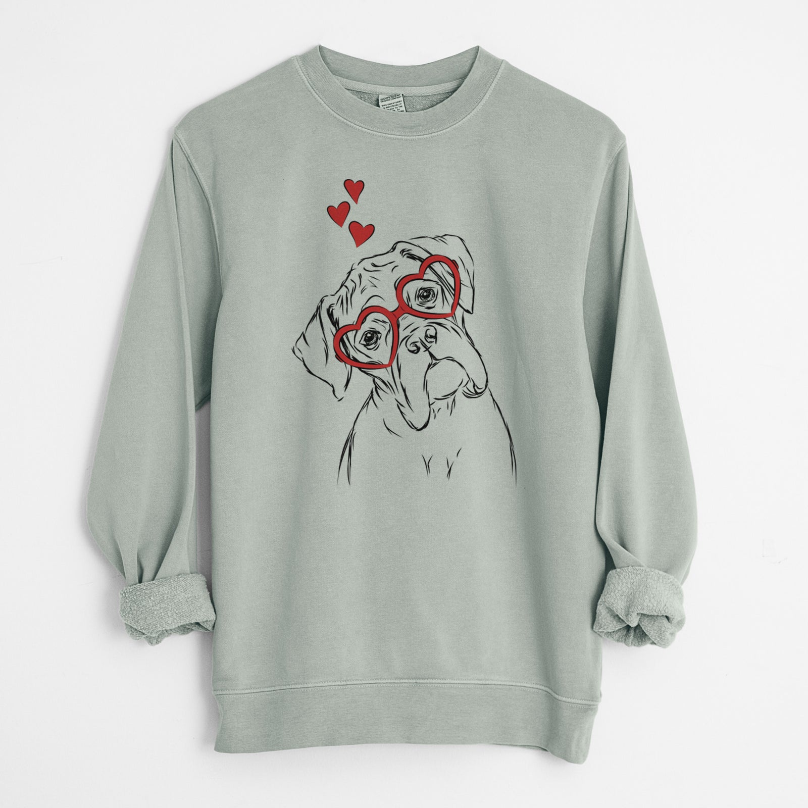 Valentine Cooper the Boxer - Unisex Pigment Dyed Crew Sweatshirt