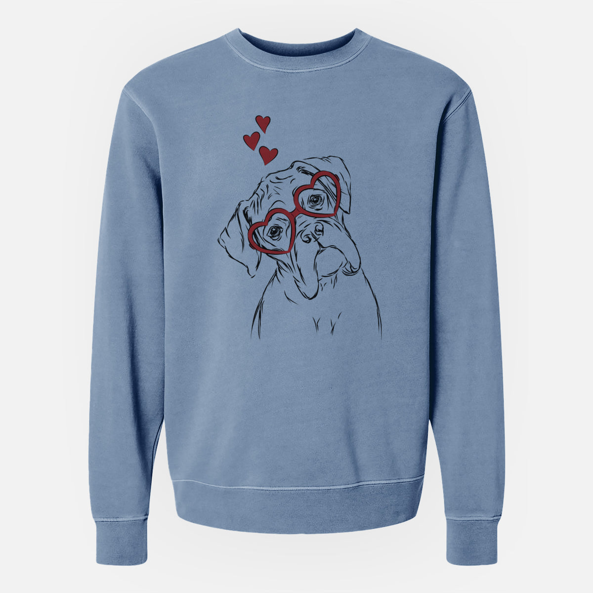 Valentine Cooper the Boxer - Unisex Pigment Dyed Crew Sweatshirt