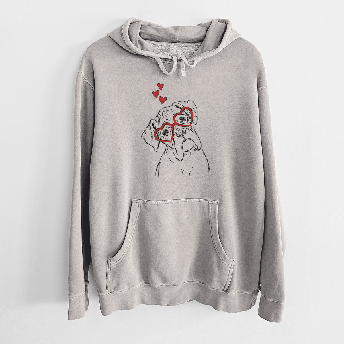 Valentine Cooper the Boxer - Unisex Pigment Dyed Hoodie