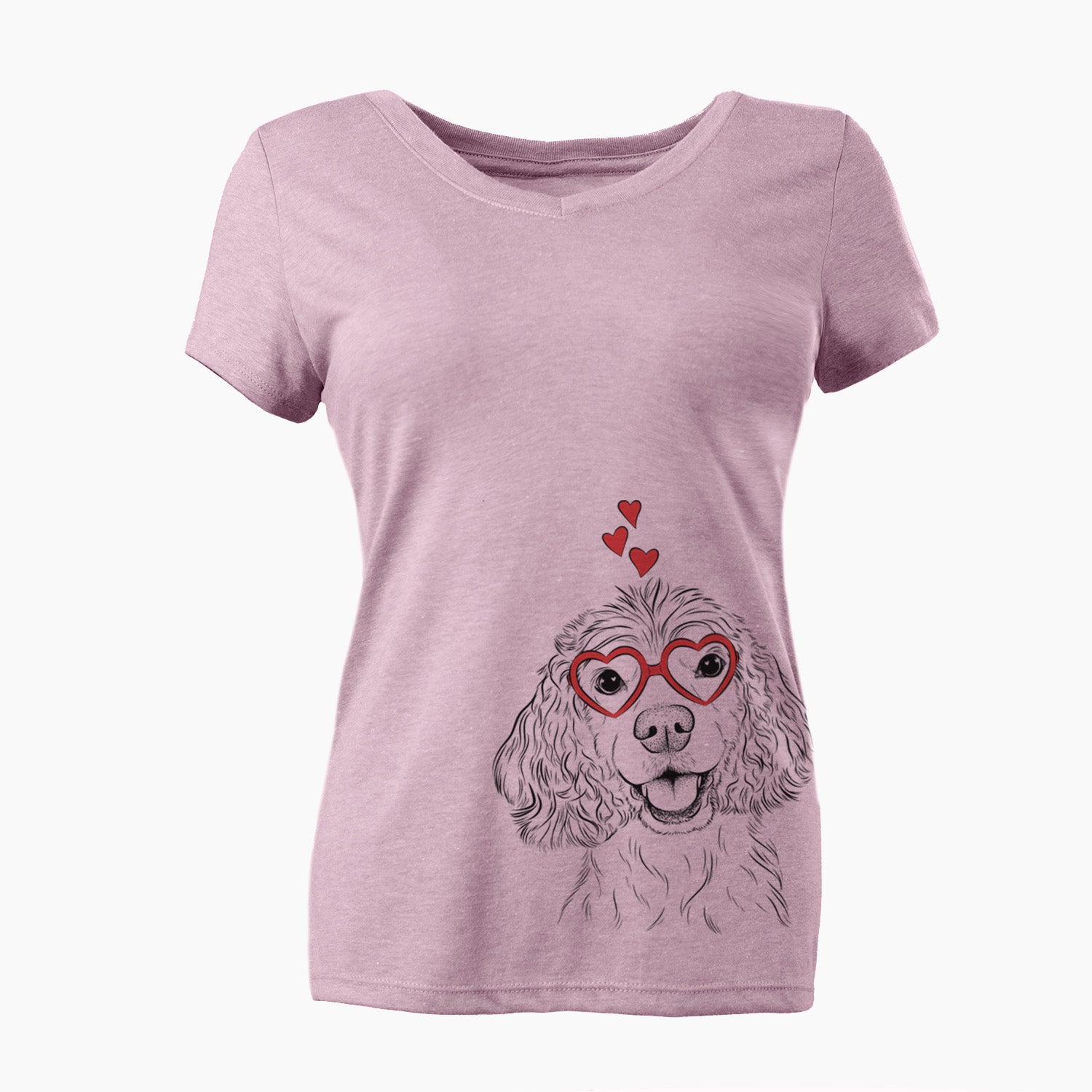 Valentine Cricket the American Cocker Spaniel - Women's Perfect V-neck Shirt