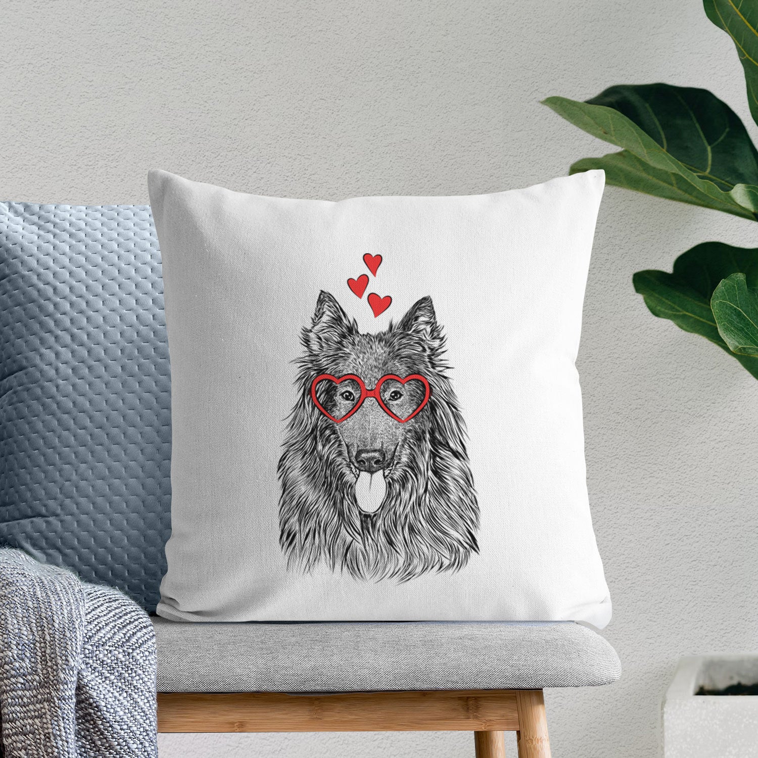 Daan the Belgian Shepherd - Throw Pillow Cover
