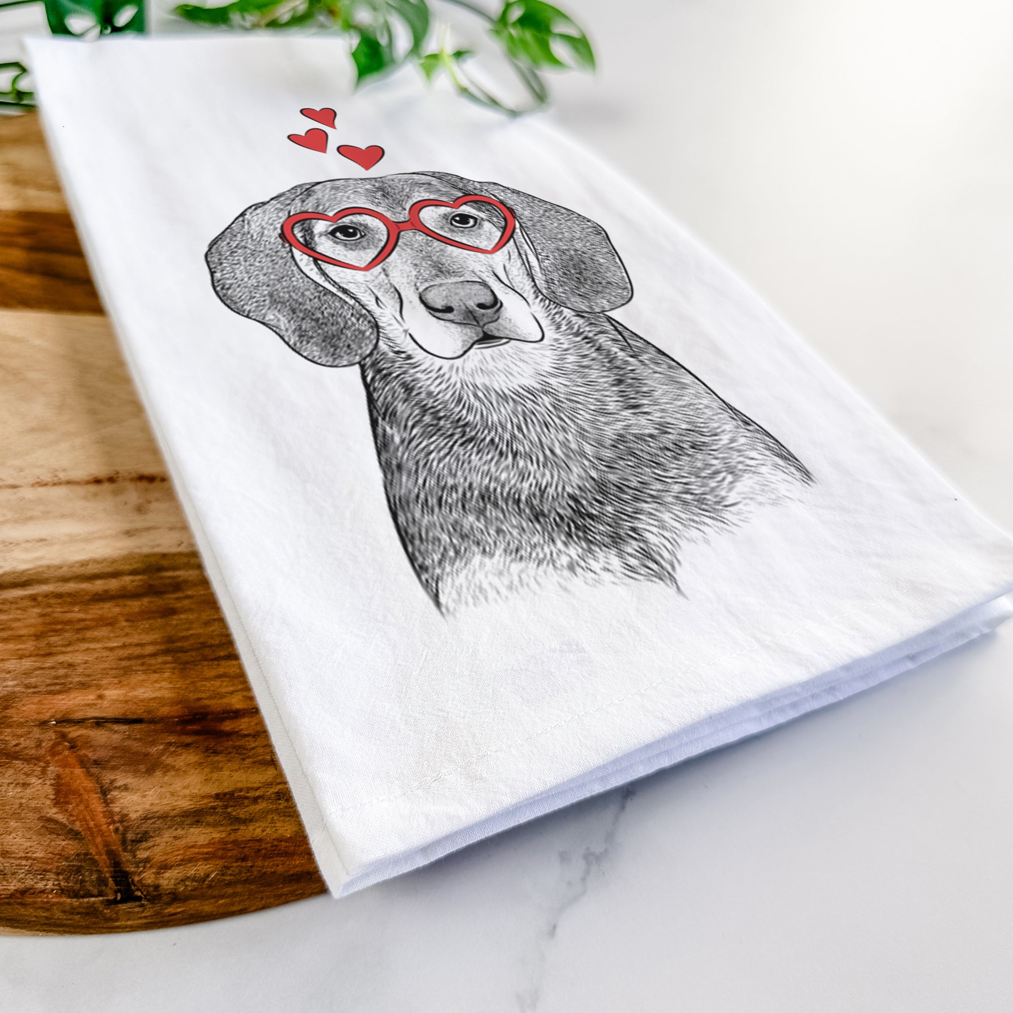 Daisy the Hound Mix Tea Towel