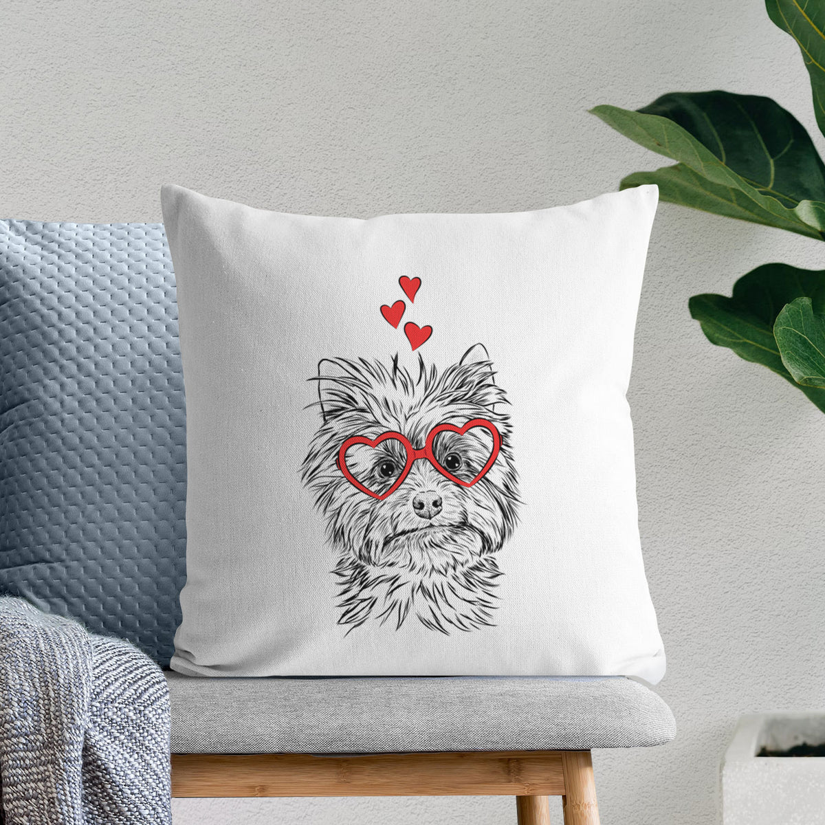 Dakota the Yorkshire Terrier - Throw Pillow Cover