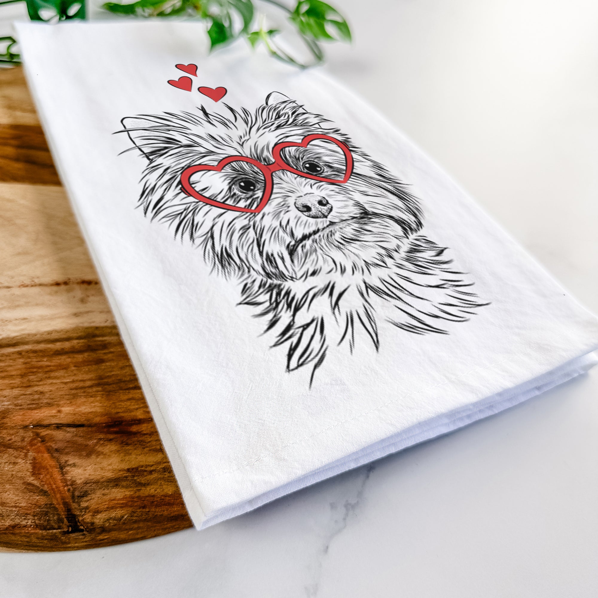 Dakota the Yorkshire Terrier Tea Towel