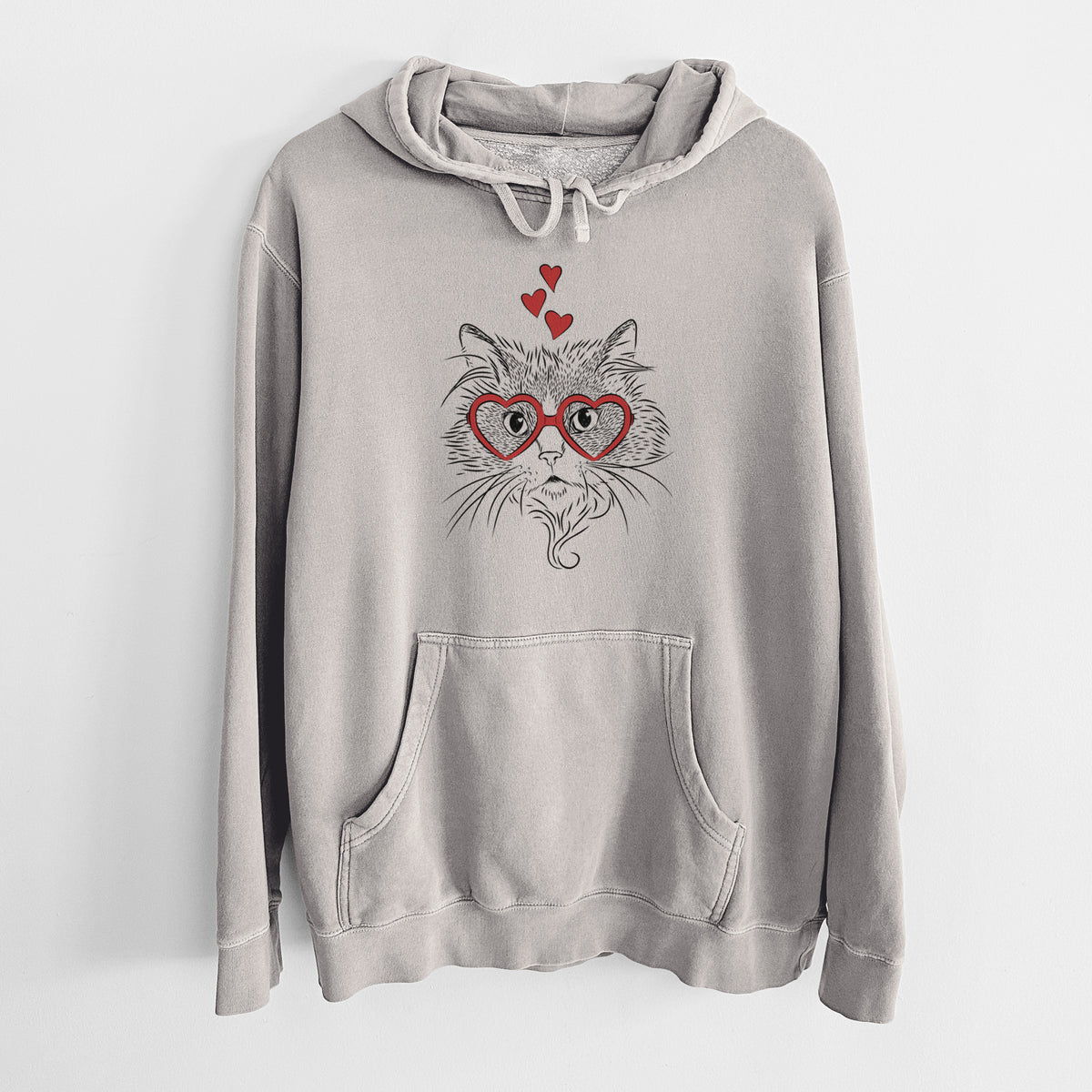 Valentine Daniel the Ragdoll Cat - Unisex Pigment Dyed Hoodie