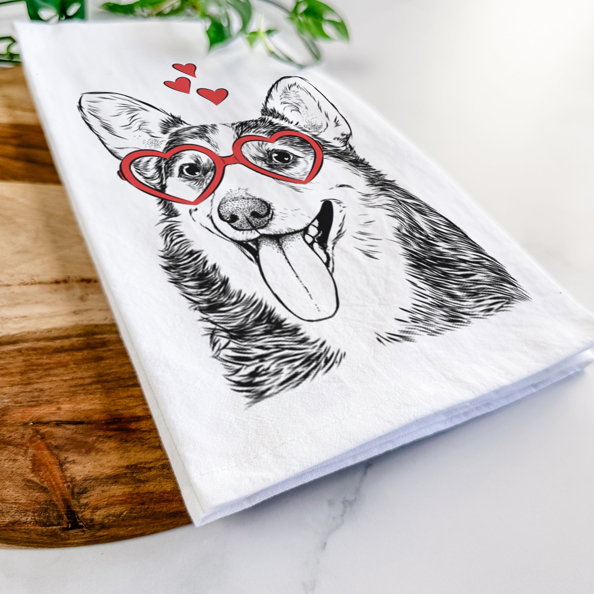 Darma the Corgi Tea Towel