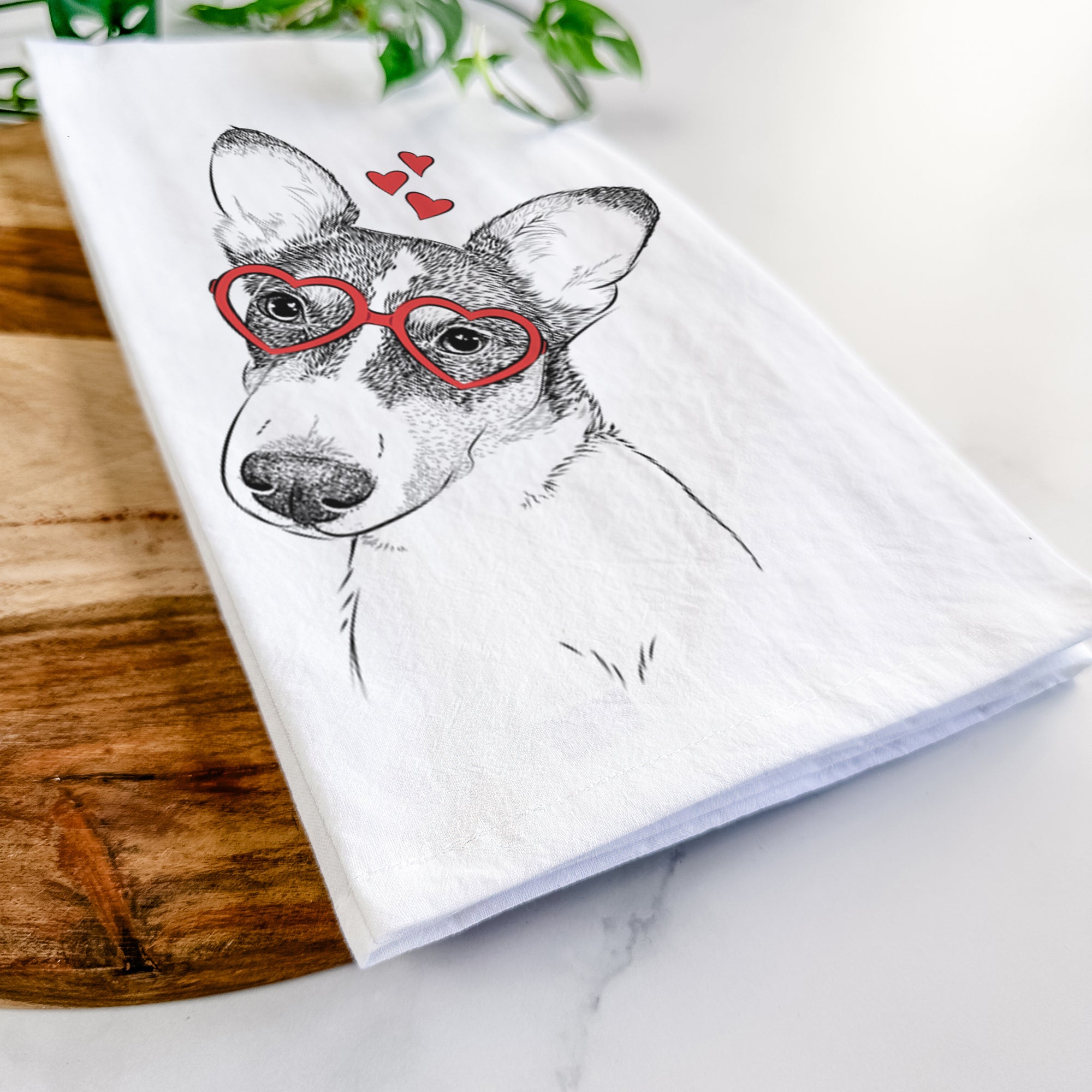 Dexter the Corgi Tea Towel