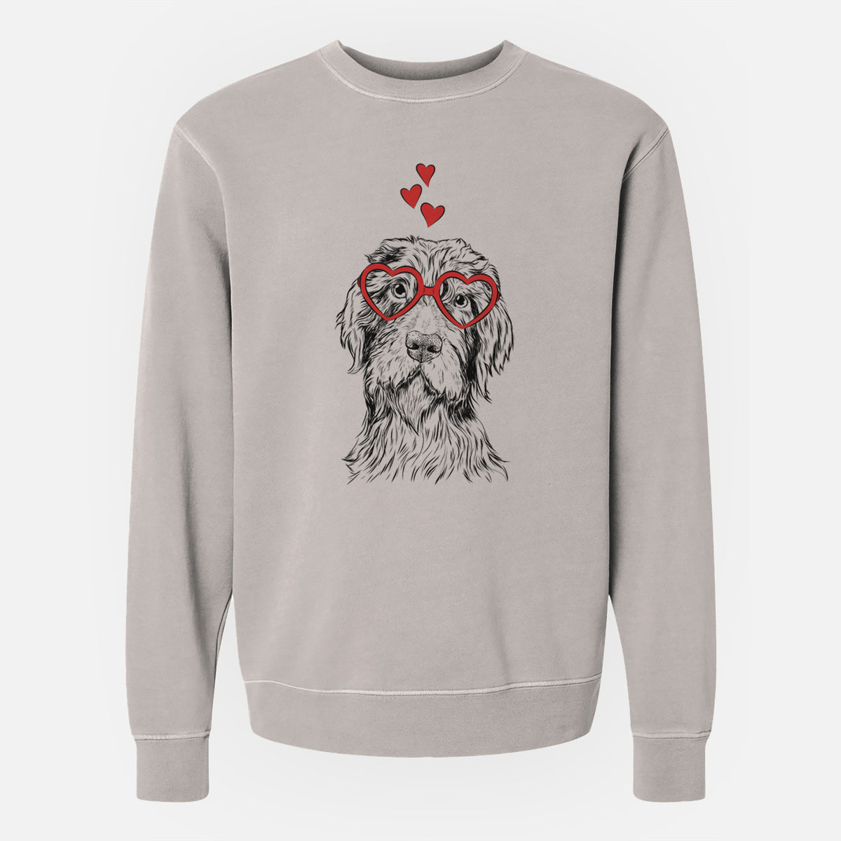 Valentine Doc Holliday the Pudelpointer - Unisex Pigment Dyed Crew Sweatshirt