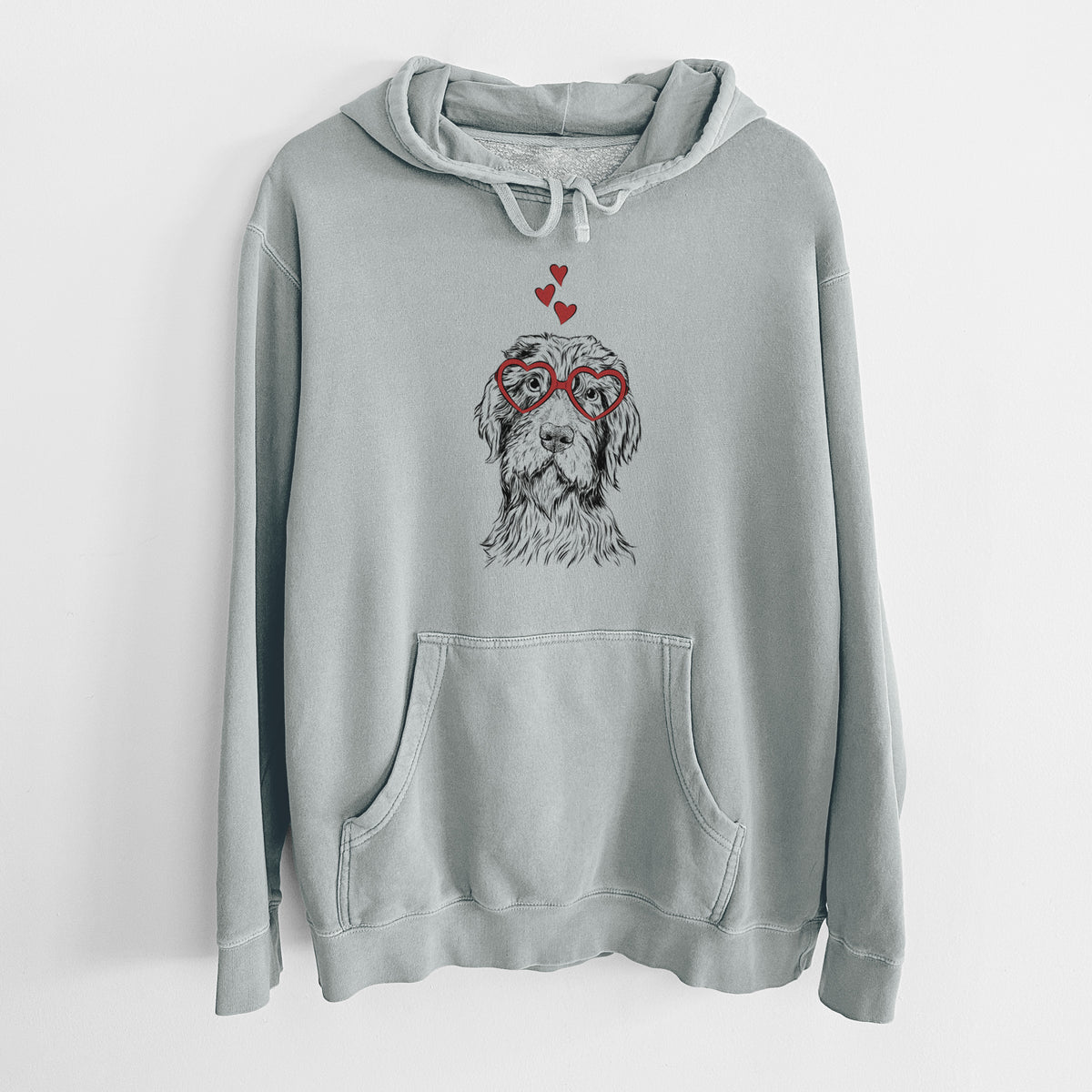 Valentine Doc Holliday the Pudelpointer - Unisex Pigment Dyed Hoodie