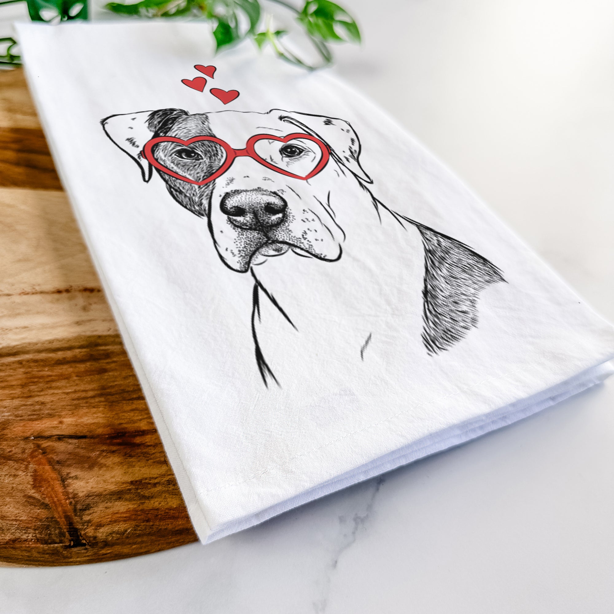 Duke the American Staffordshire Terrier Mix Tea Towel