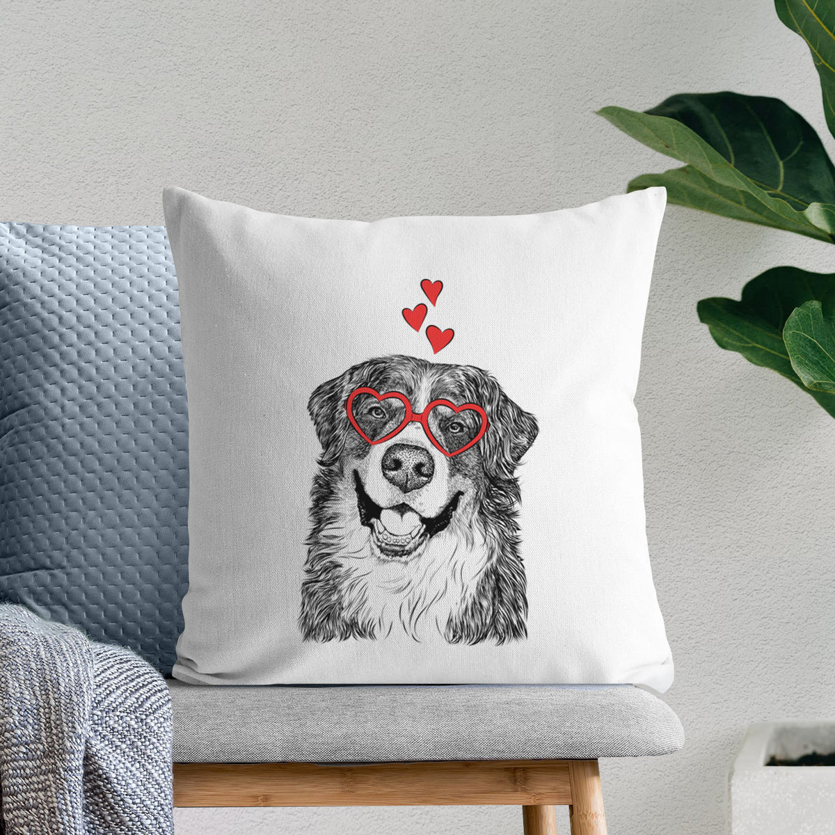 Eiger the Bernese Mountain Dog - Throw Pillow Cover
