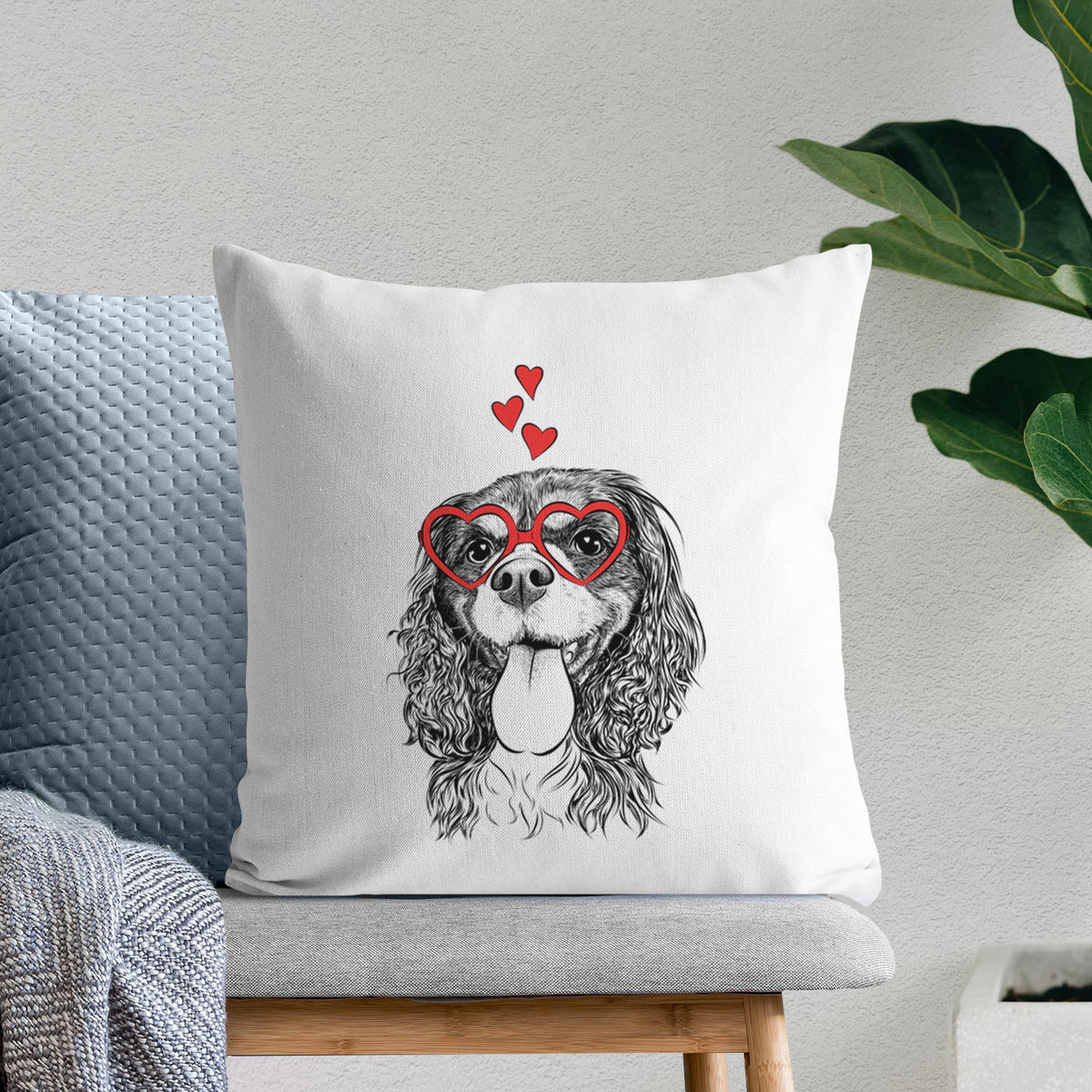 Elizabeth the Cavalier King Charles Spaniel - Throw Pillow Cover